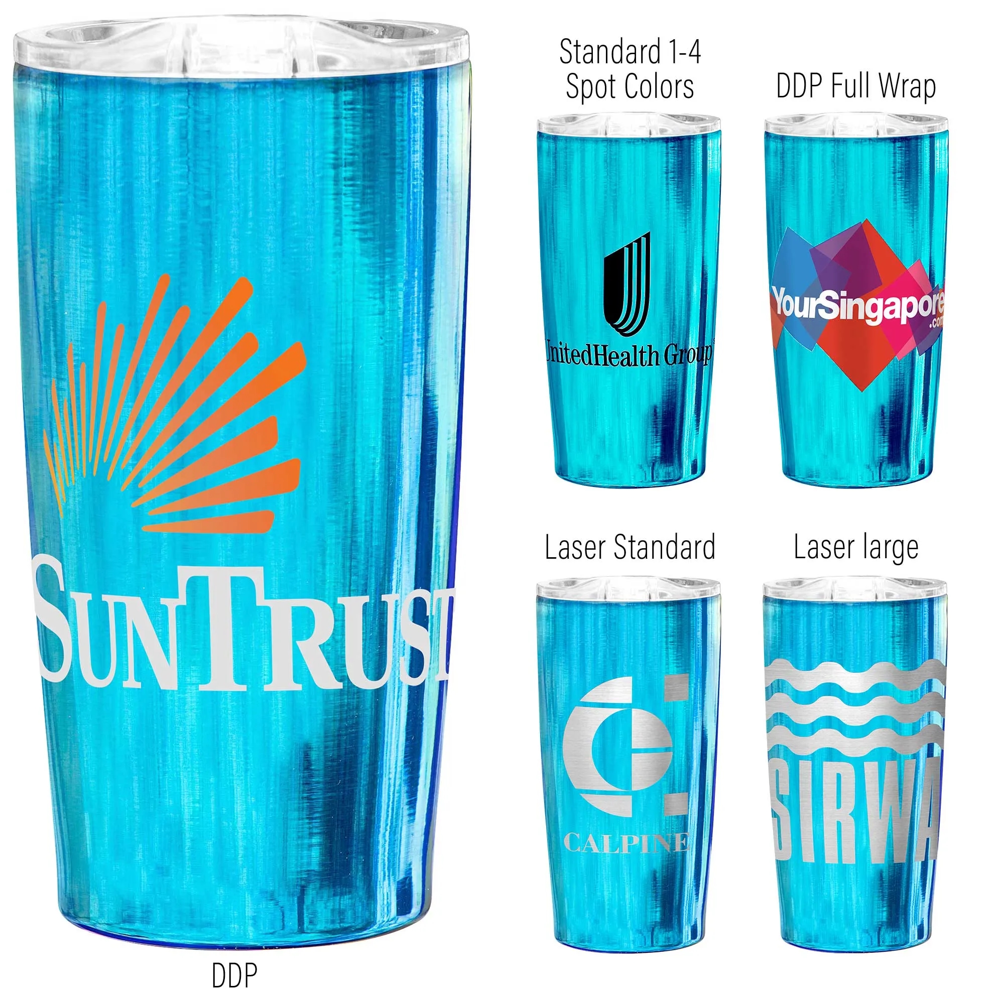 20oz. Chrome Finish Vacuum-Sealed Tumbler with Copper Lining