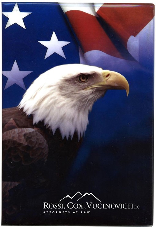 Stock Full Color Vinyl 7 X10 Patriotic Planner w/ Monthly Insert 1