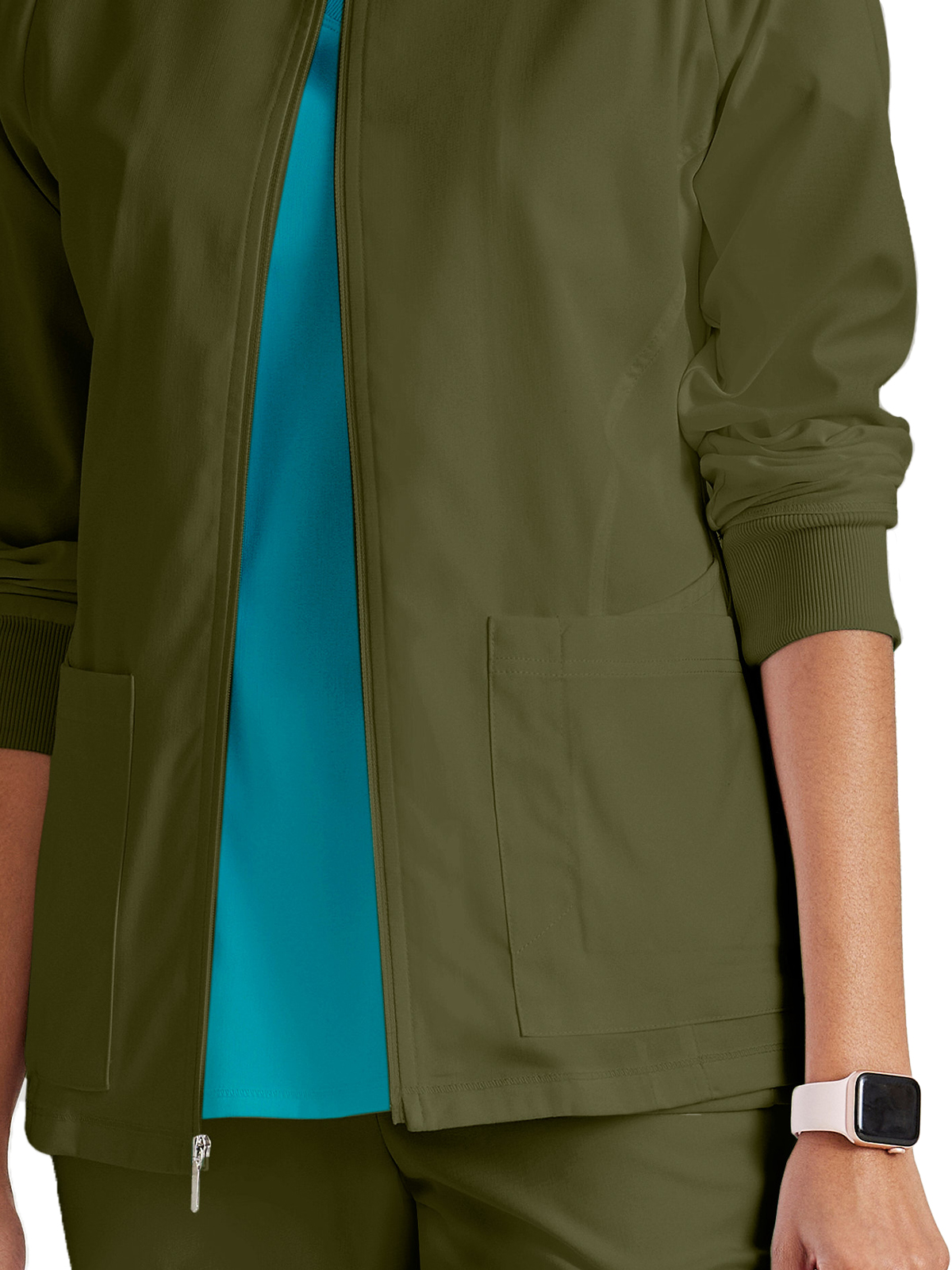 Grey's Anatomy Spandex Stretch - Women's Five-Pocket Gianna Warm-Up Scrub Jacket 55