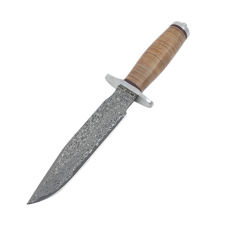 Honor - Damascus Stacked Leather Survival Knife 2