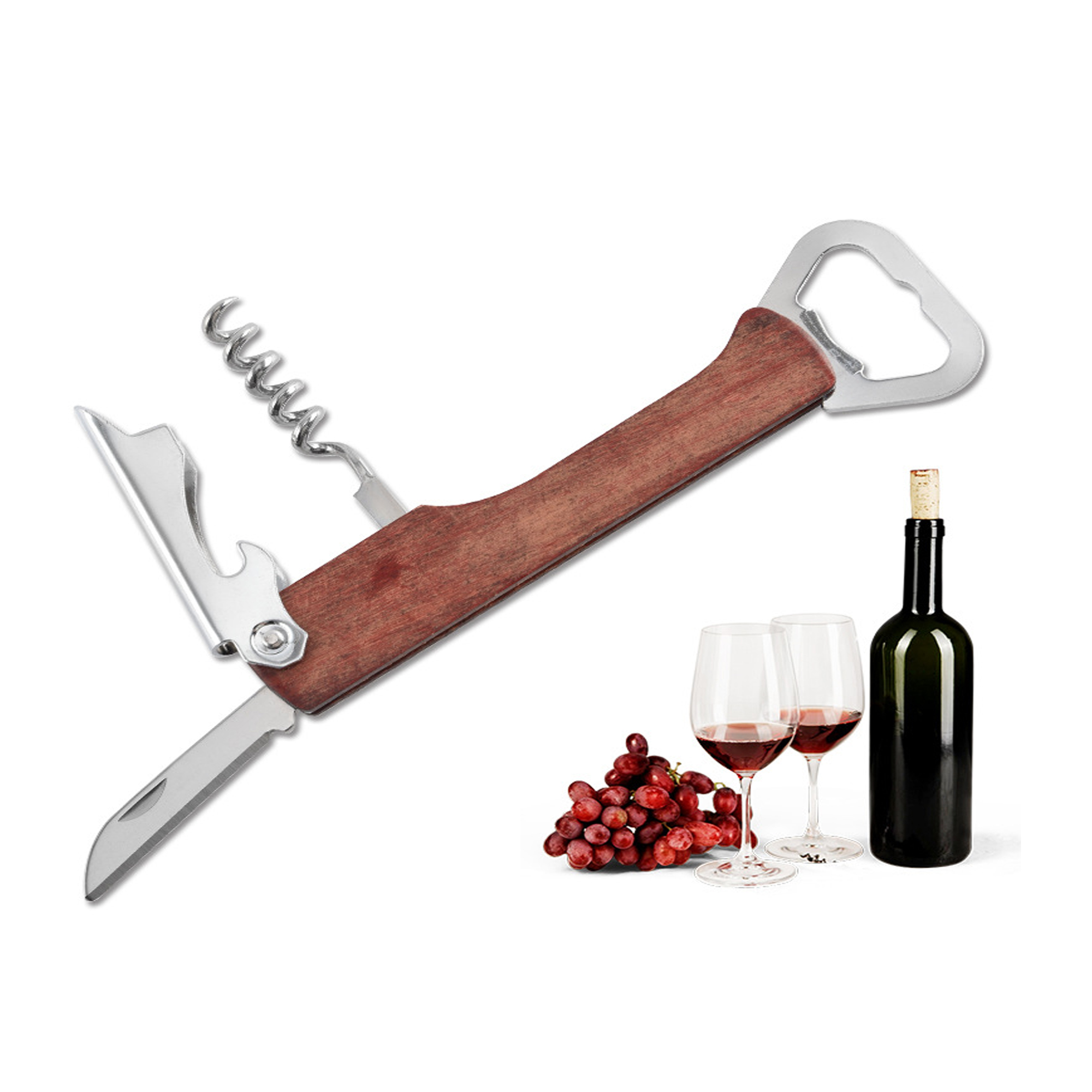 Wine/Bottle Openers(Corkscrew with Assist, Bottle Opener and Knife) 4