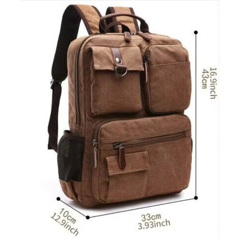 Vintage Large Capacity Canvas Bag 3