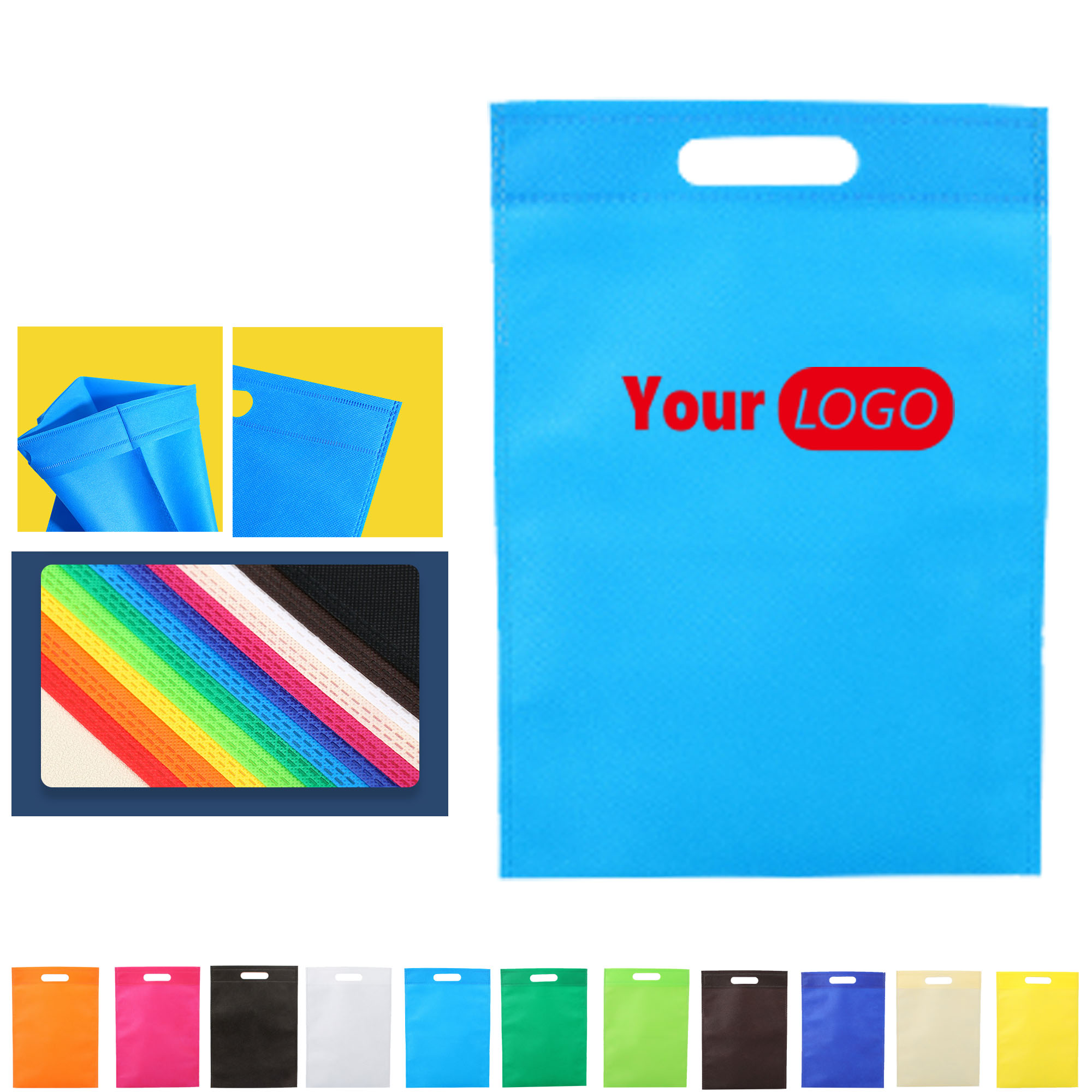 Thickened Bon-Woven Tote Bags With Button Customized Logo 1
