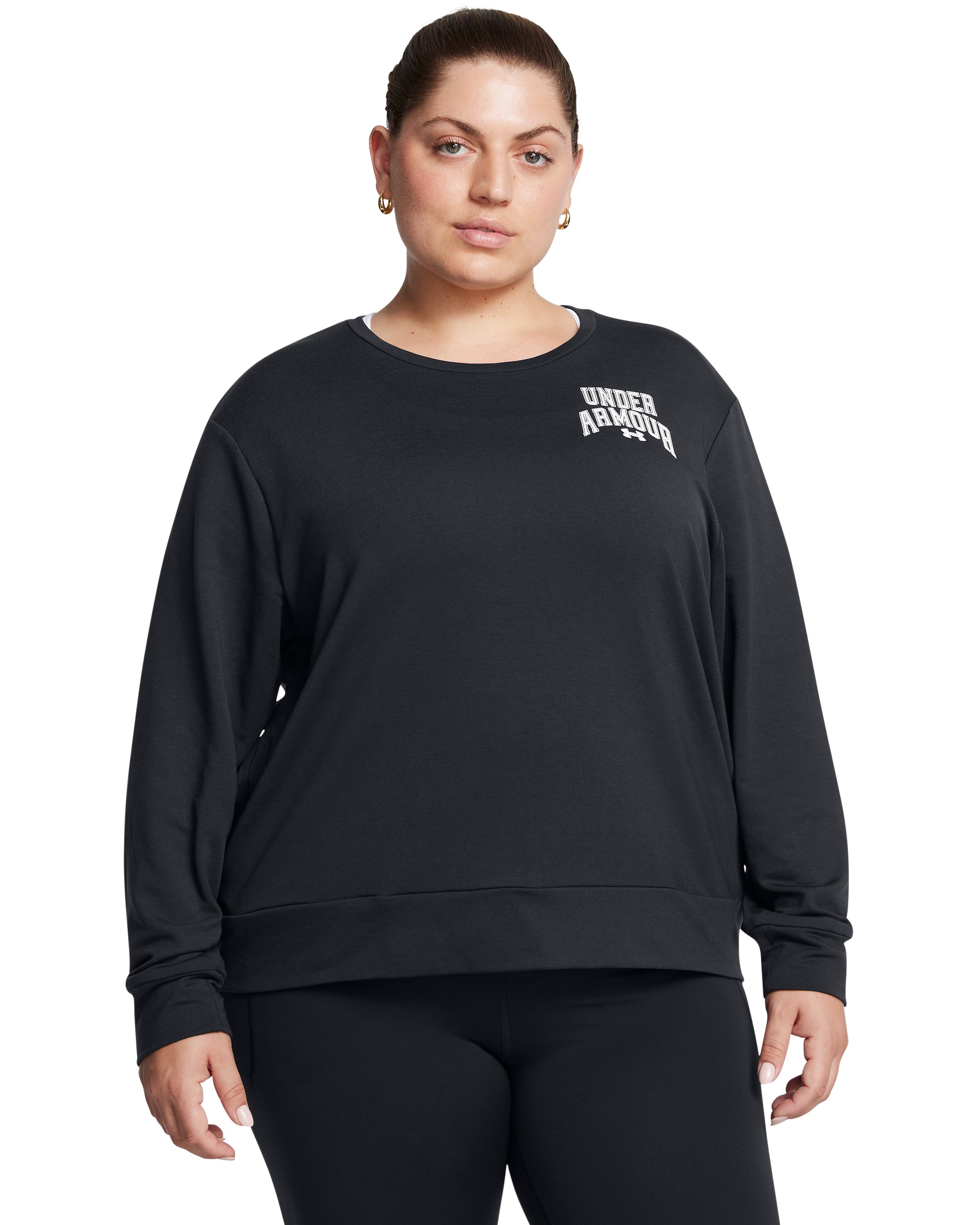 Women's UA Rival Terry Graphic Crew, custom hoodie or sweatshirt with logo imprint 2