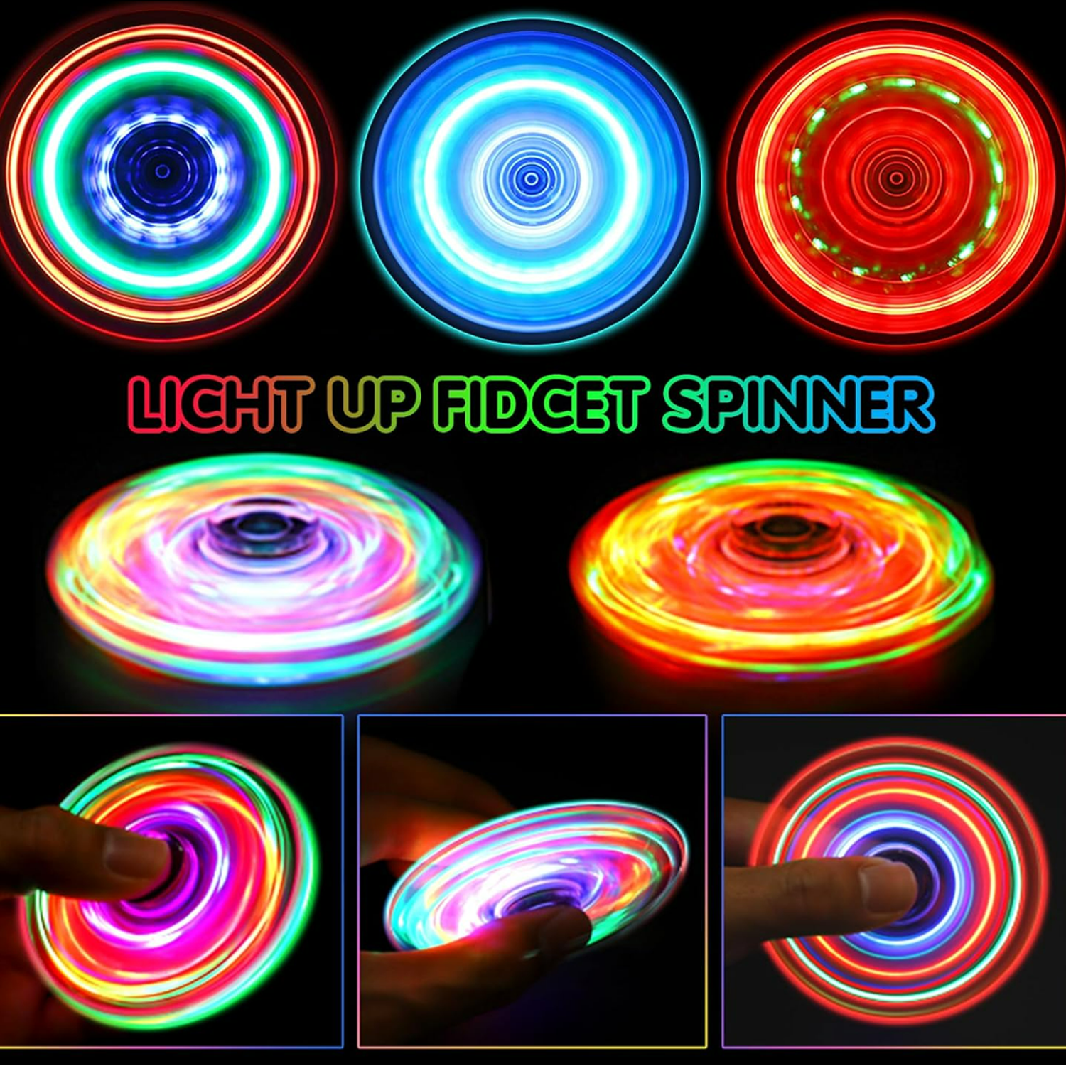 Clear LED Fidget Spinner 3