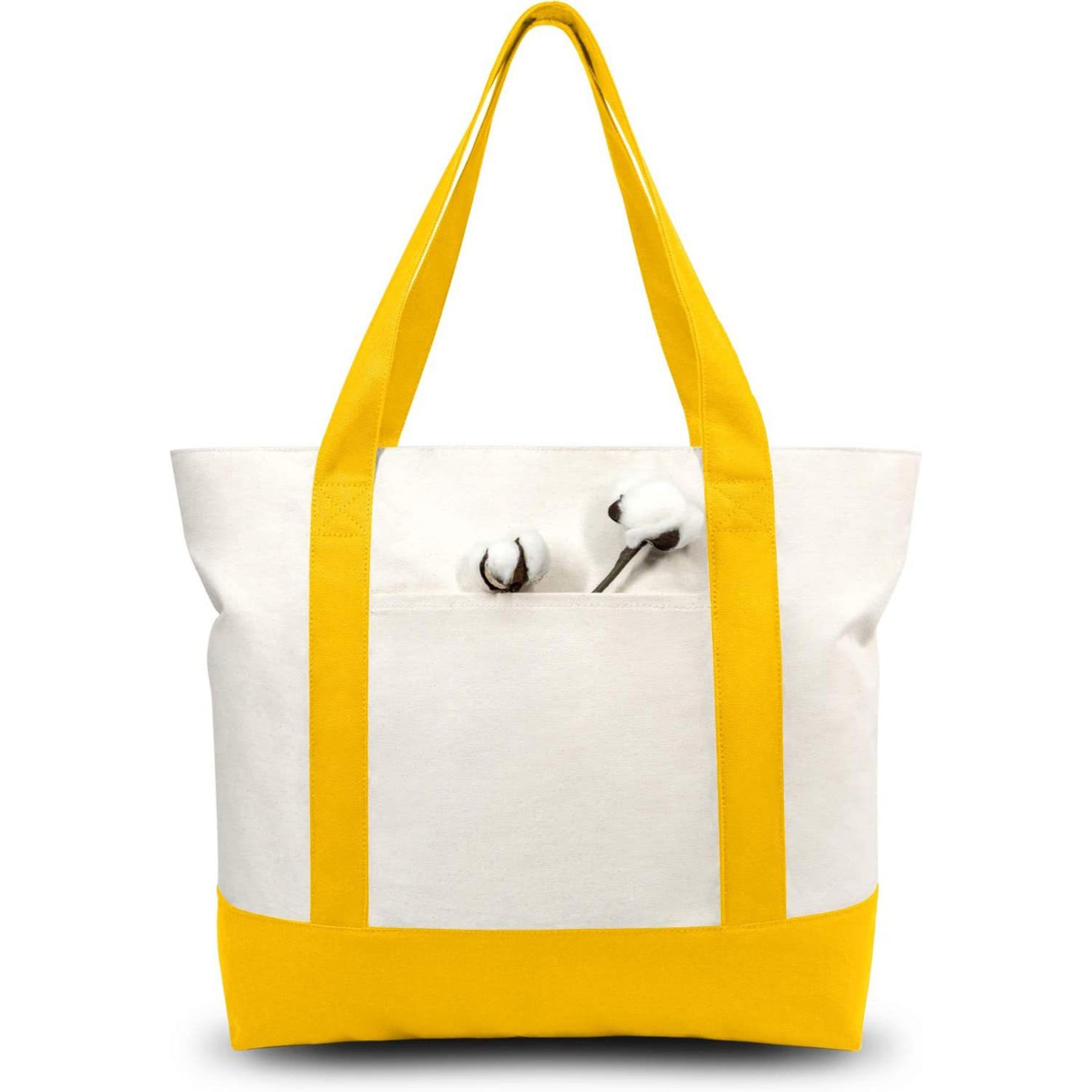 Stylish Canvas Tote Bag with an External Pocket 4