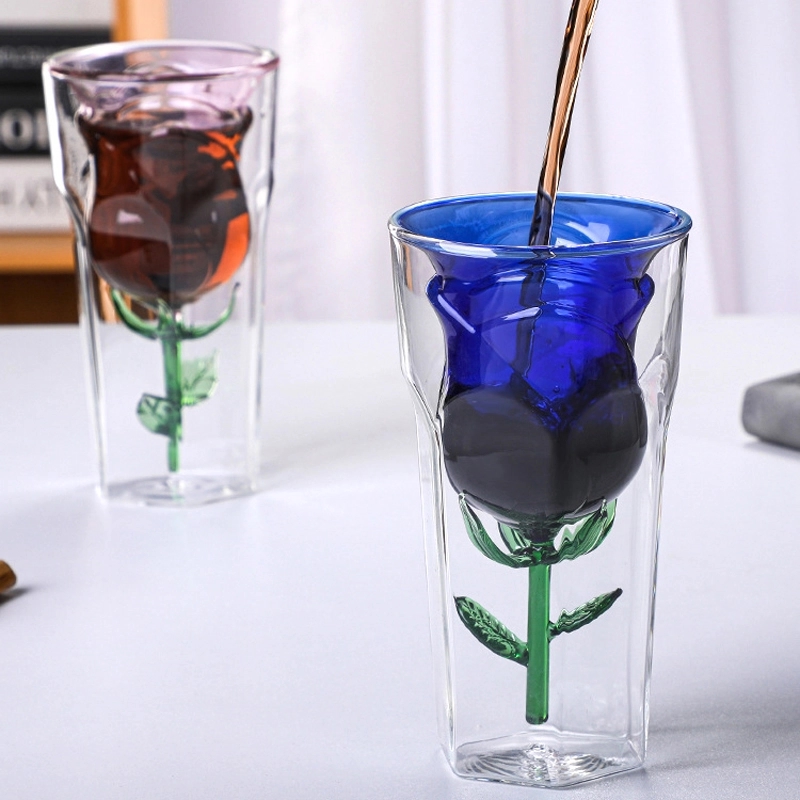 6 OZ. Rose Glass Wine Champagne Gift Drinking Cup 16