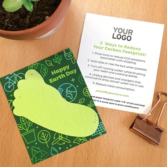 Plantable Footprint Eco Tips Flat Cards 5