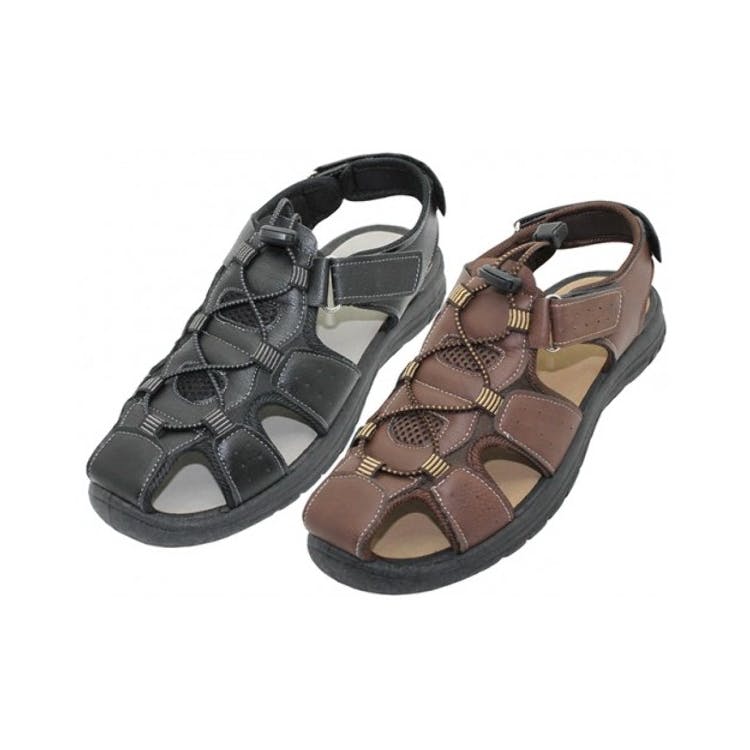 Men's Hiker Sandals - Sizes 7-13 Black & Brown 2