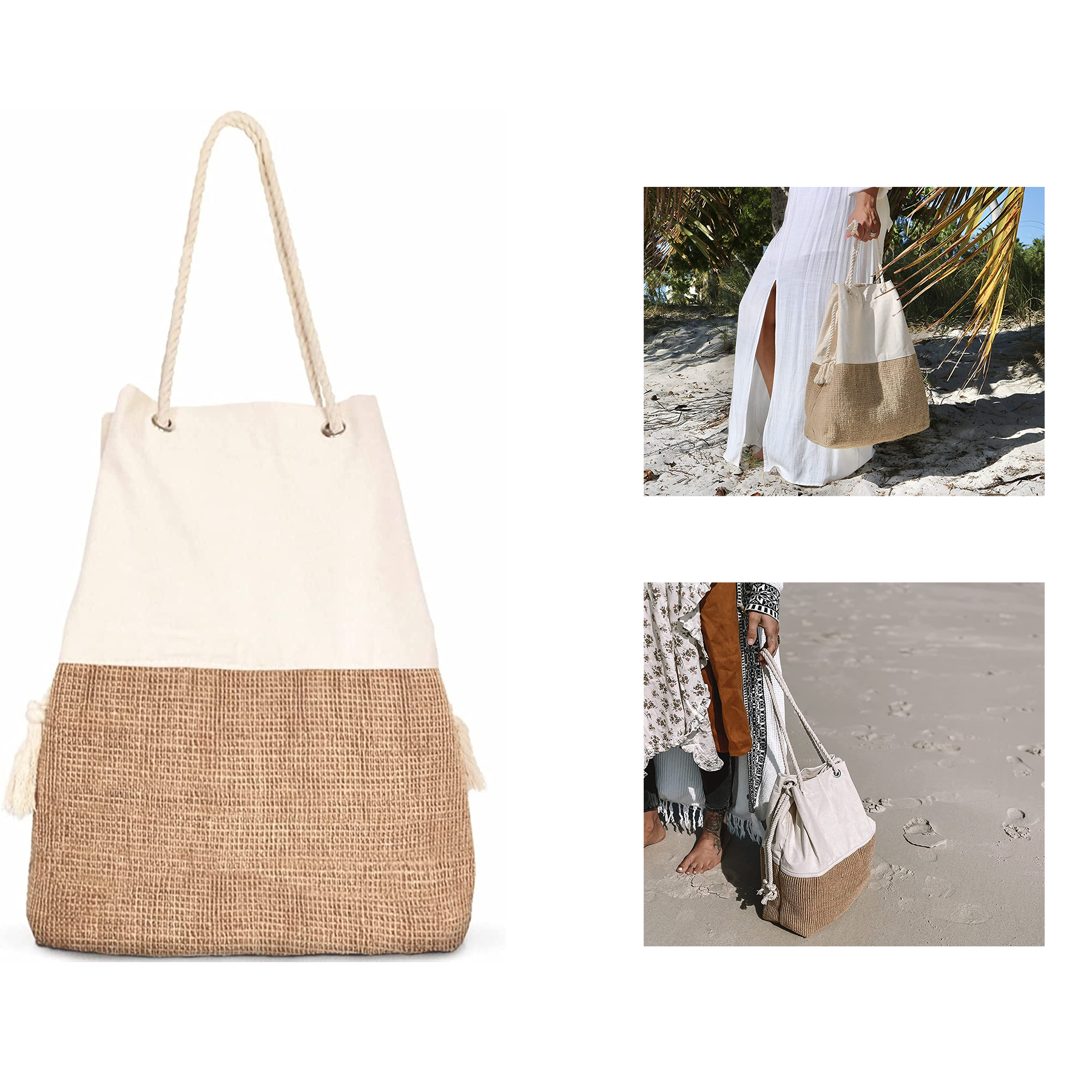 16.5 x 4.5 x 17.5 Inches Large Beach Bag