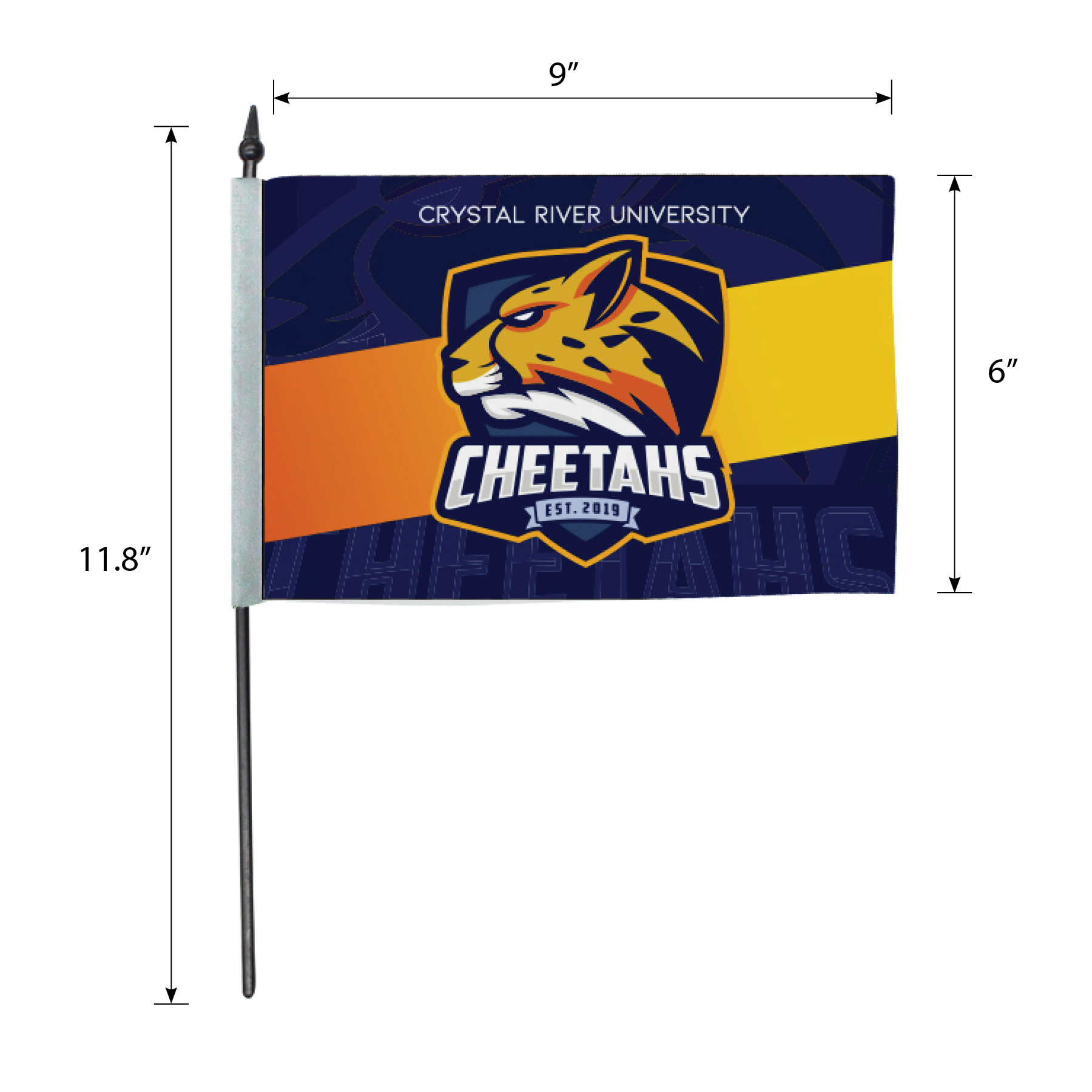 DisplaySplash 9" x 6" Hand Flag 3