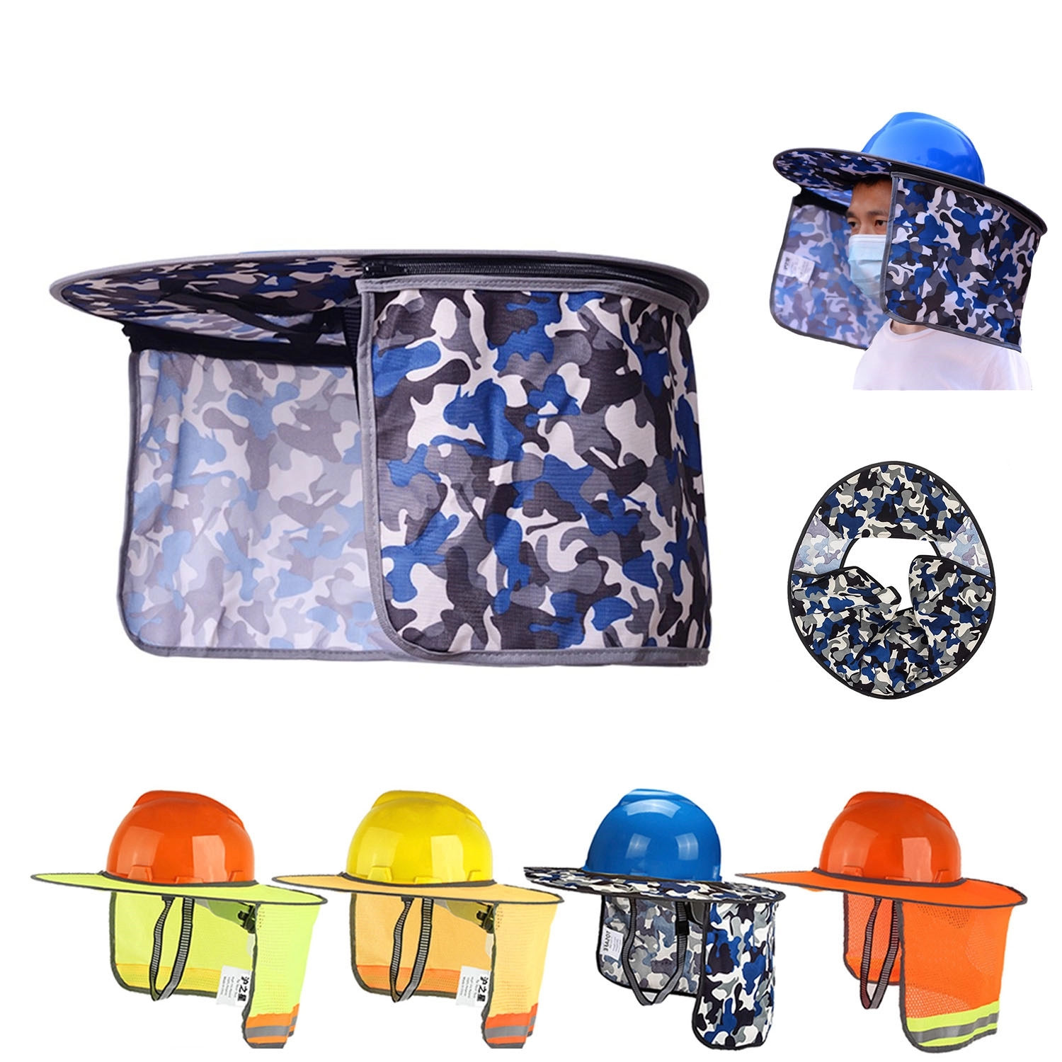 Neck Protection Sun Shade Hard Hat Cover 3