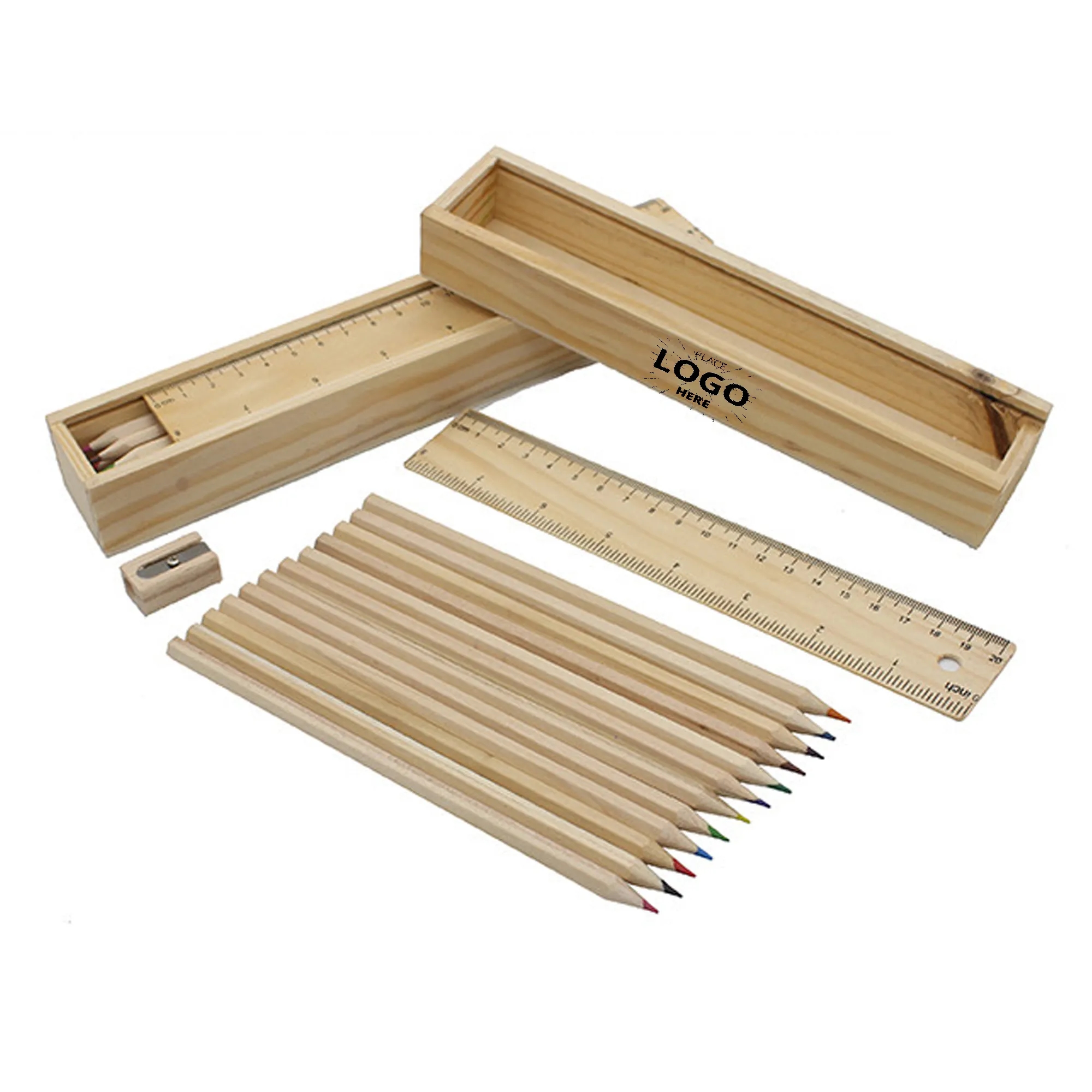 Wooden Pencil Set 12 colors 2