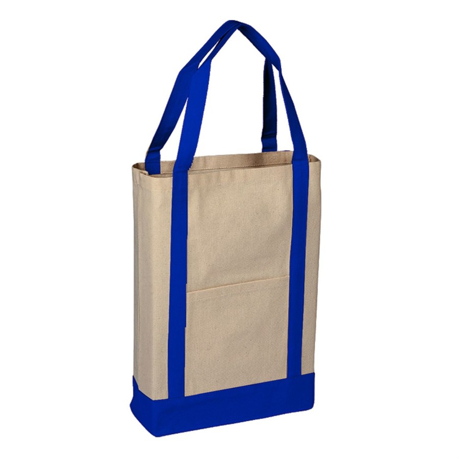 Heavy Duty 18 oz Cotton Canvas Tote Bag - 17"W x 13"H x 5"D 8