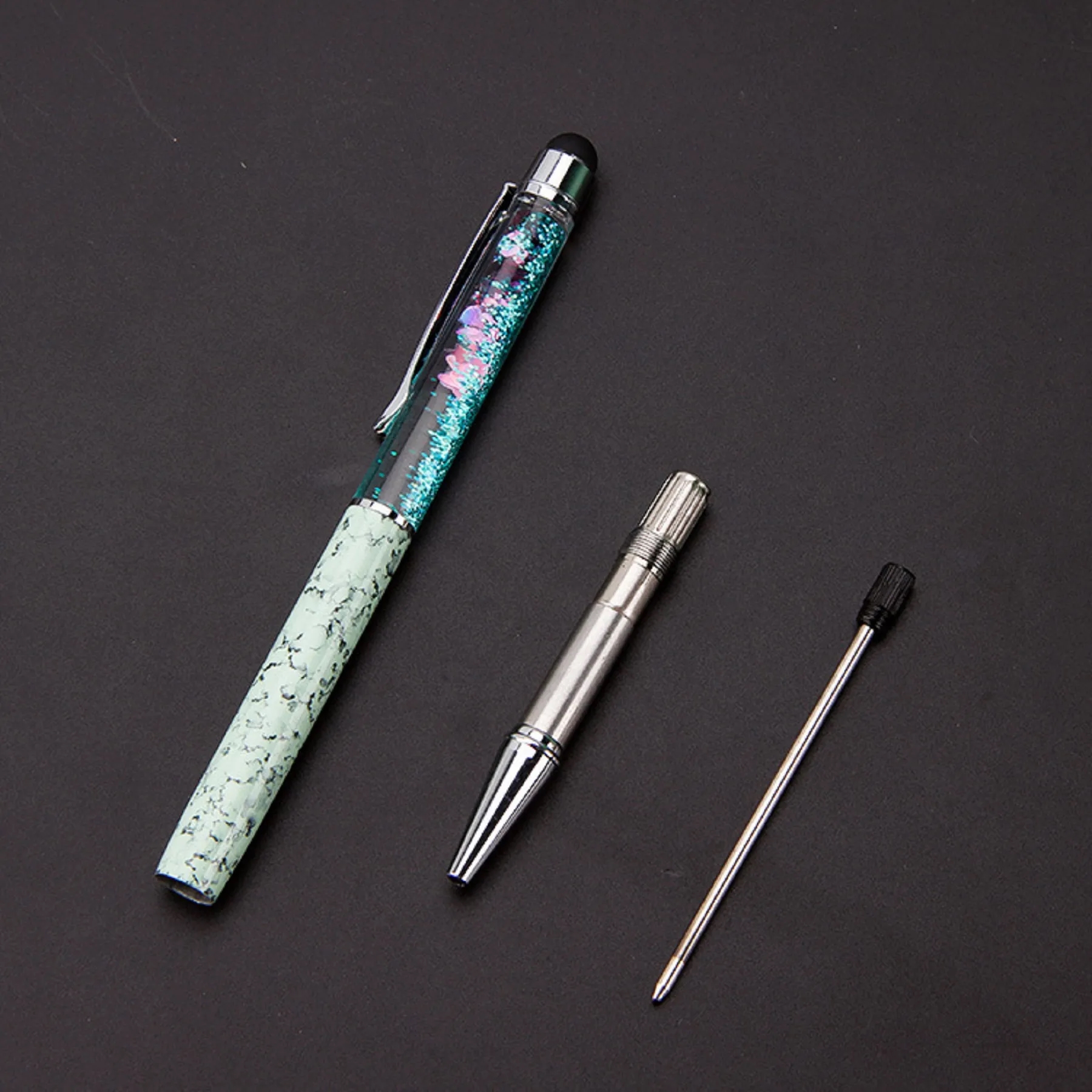 Oil Floating Glitter Stylus Ballpoint Pen 6