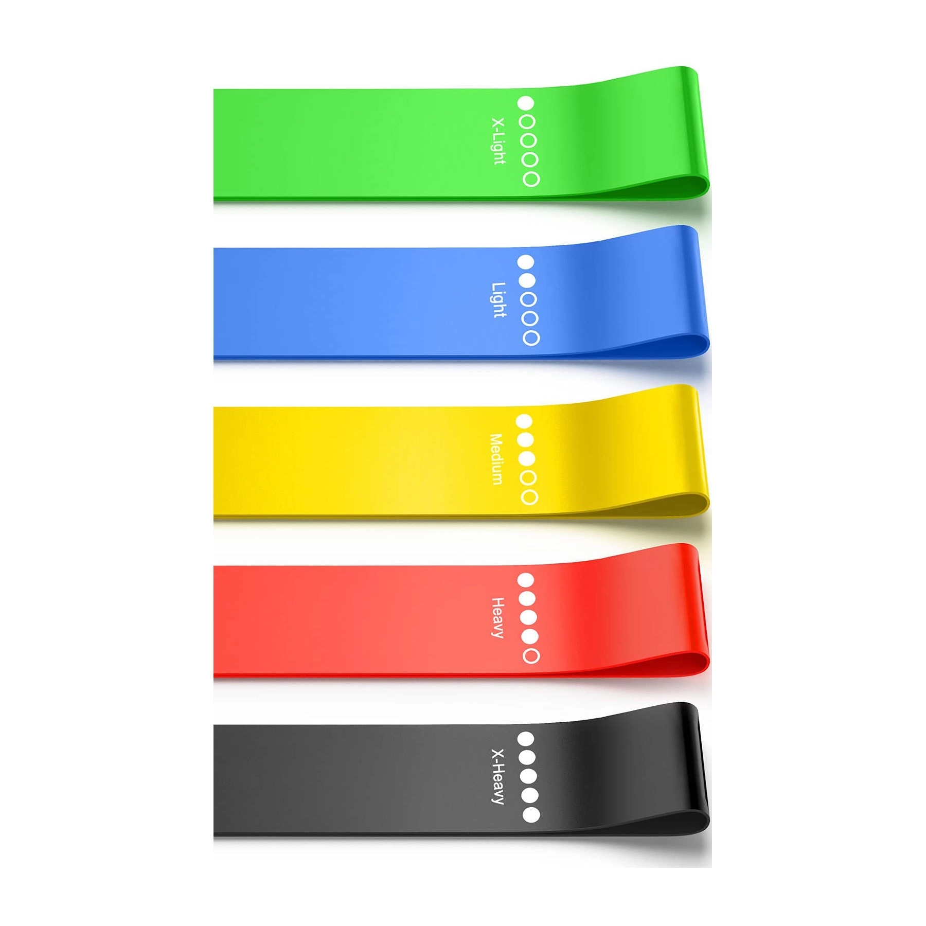 5-Piece Athletic Resistance Exercise Bands 3