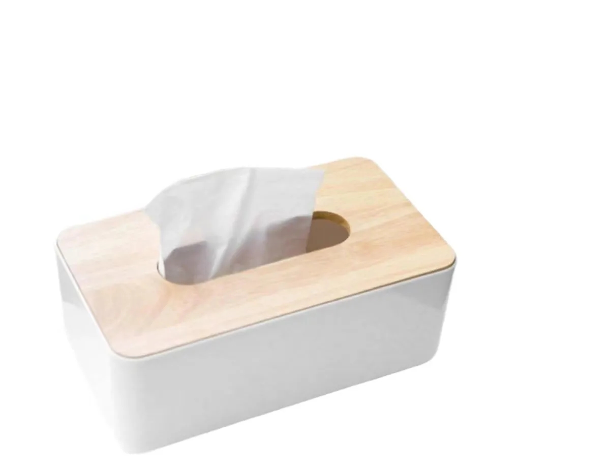 Wood PP Rectangular Tissue Box 4