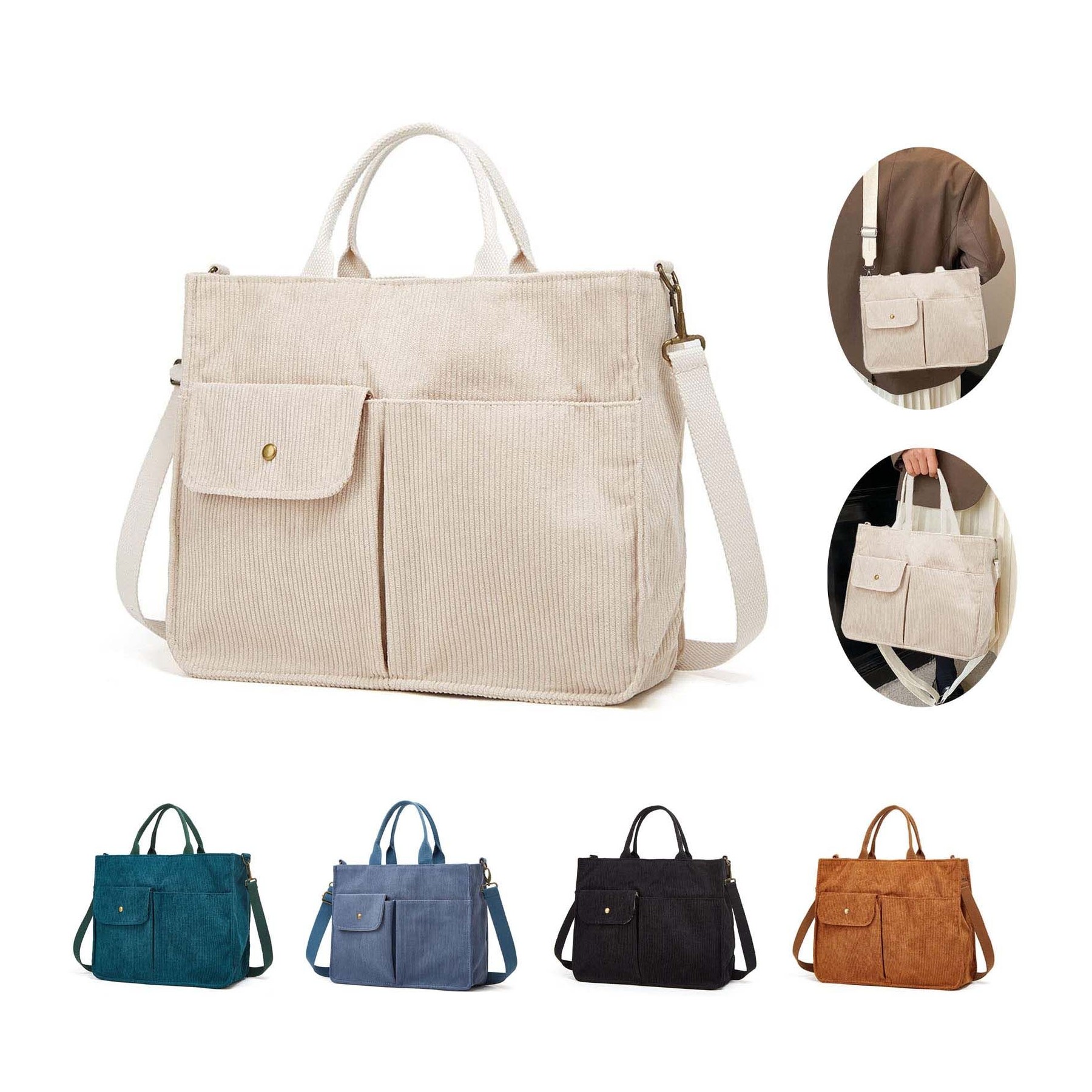 Corduroy Tote Bag