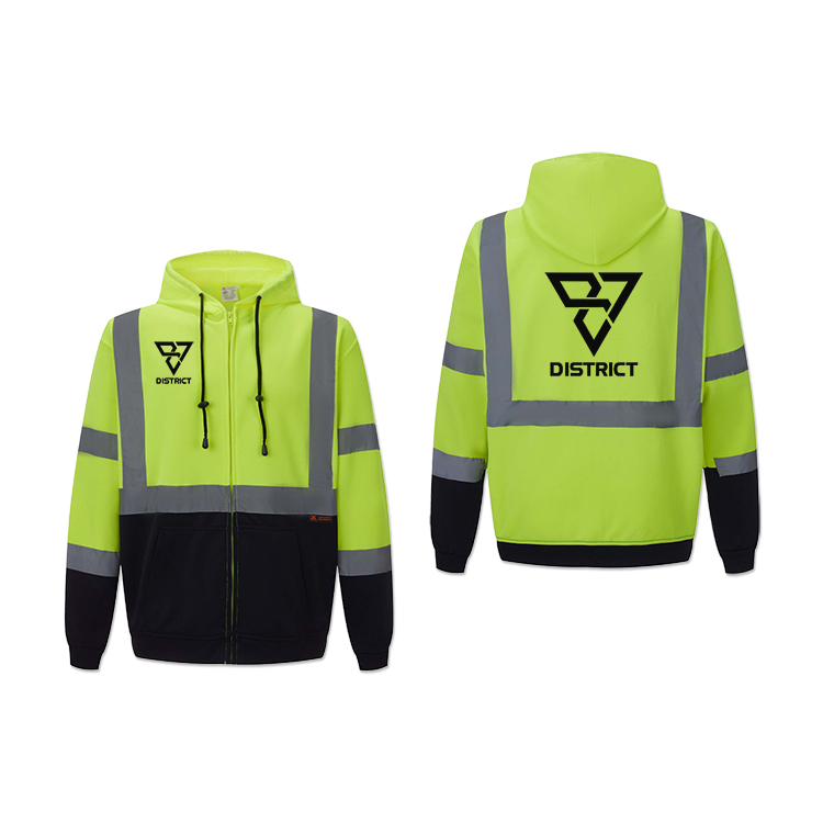 Full Zip Safety Fleece Hoodie Jacket 2