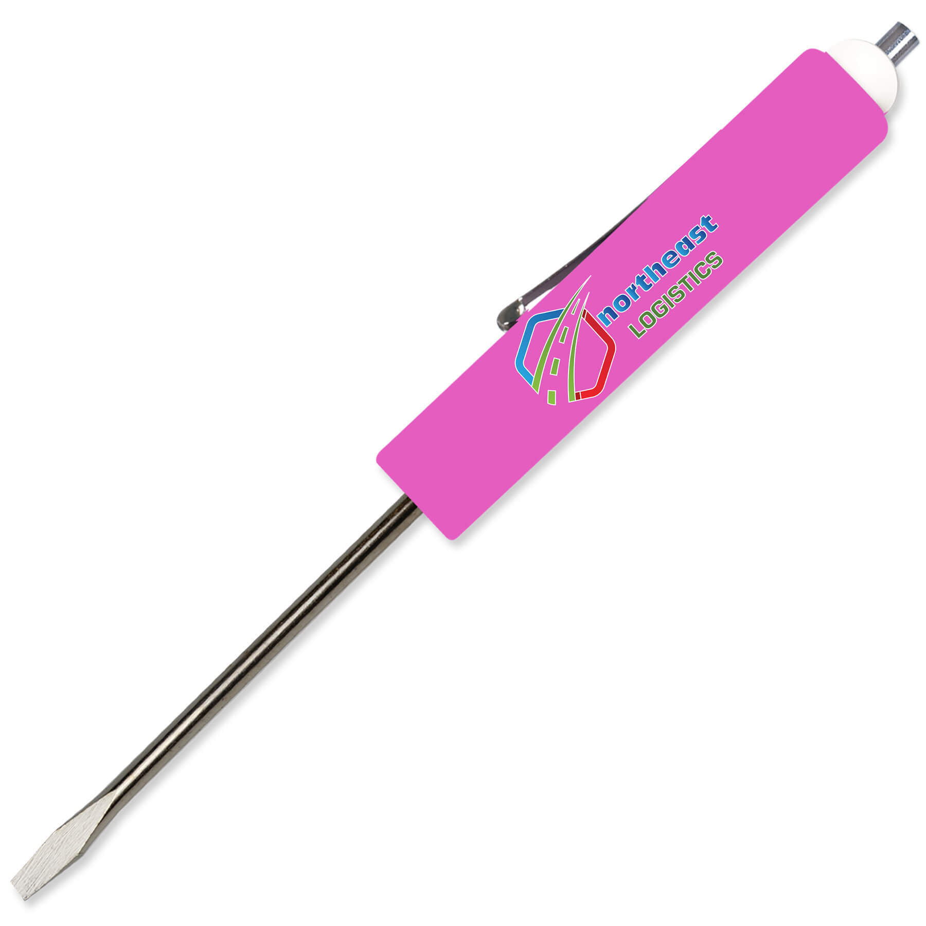 Jumbo Pocket Screwdriver 1/8" Flat Tip Blade + Magnet Top 44