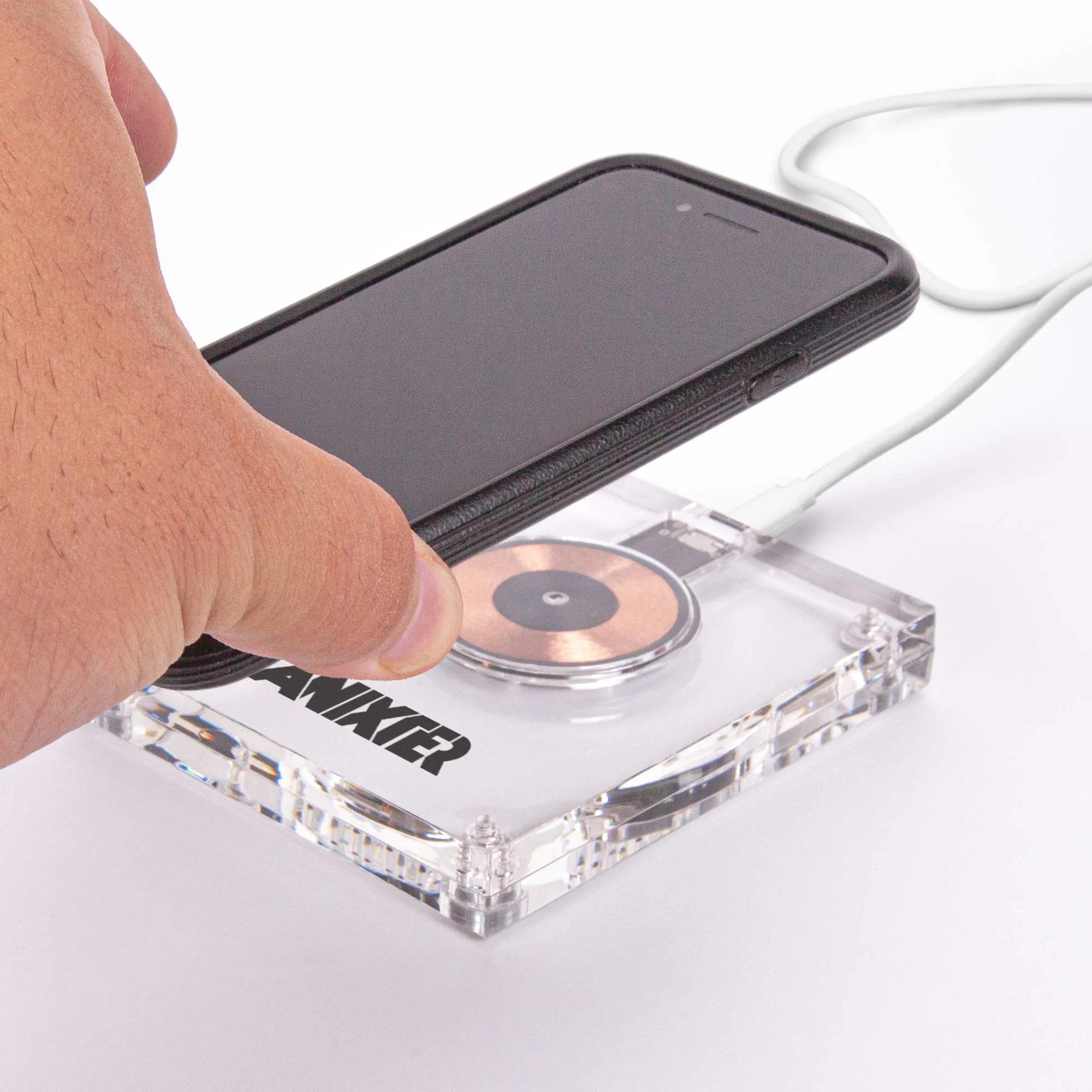 Clear Acrylic Wireless Charging Pad 6