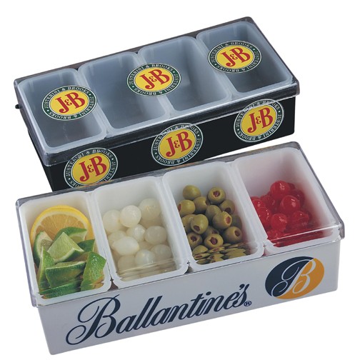 4 Cup Plastic Condiment Tray 2