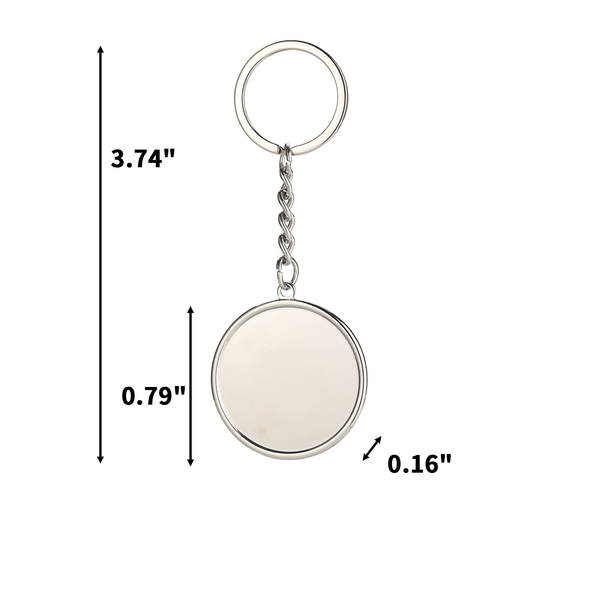 Rectangle Zinc Alloy Keychain With Smooth Finish Laser Mark 10