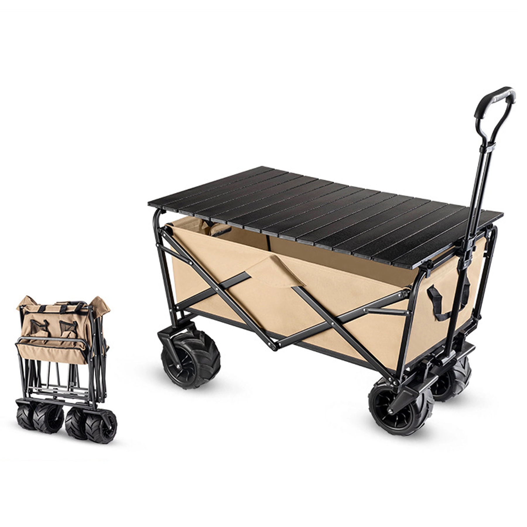 Foldable Camping Wagon Cart w/ Pocket 3