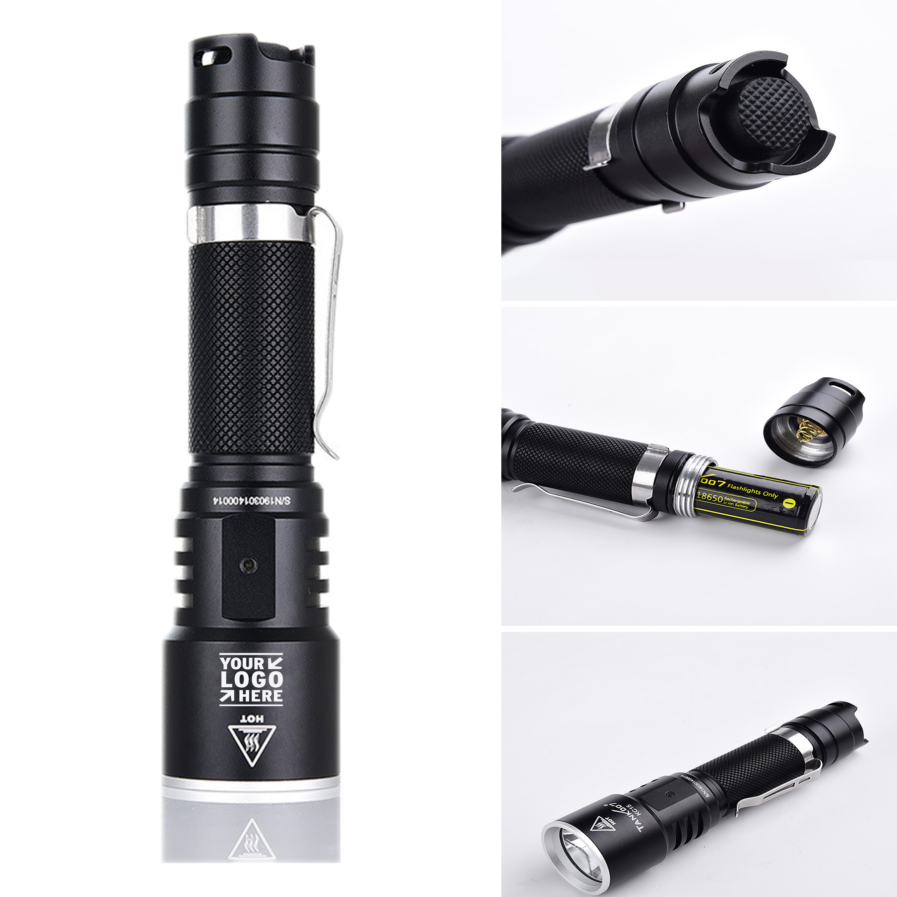 Rechargeable Mini EDC WK15 1800 High Lumen Super Bright Pocket Powerful LED Type C Flashlight 2