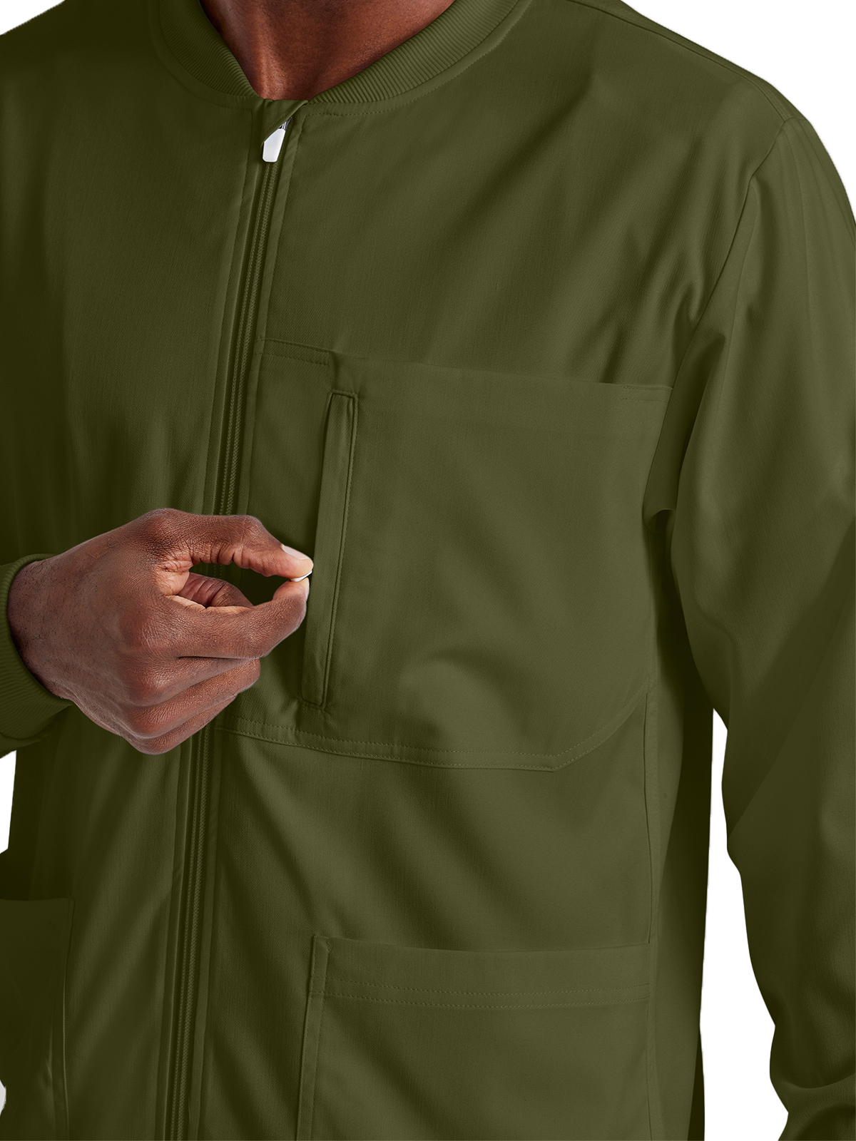 Grey's Anatomy Spandex Stretch - Men's Five-Pocket React Warm-Up Scrub Jacket 25
