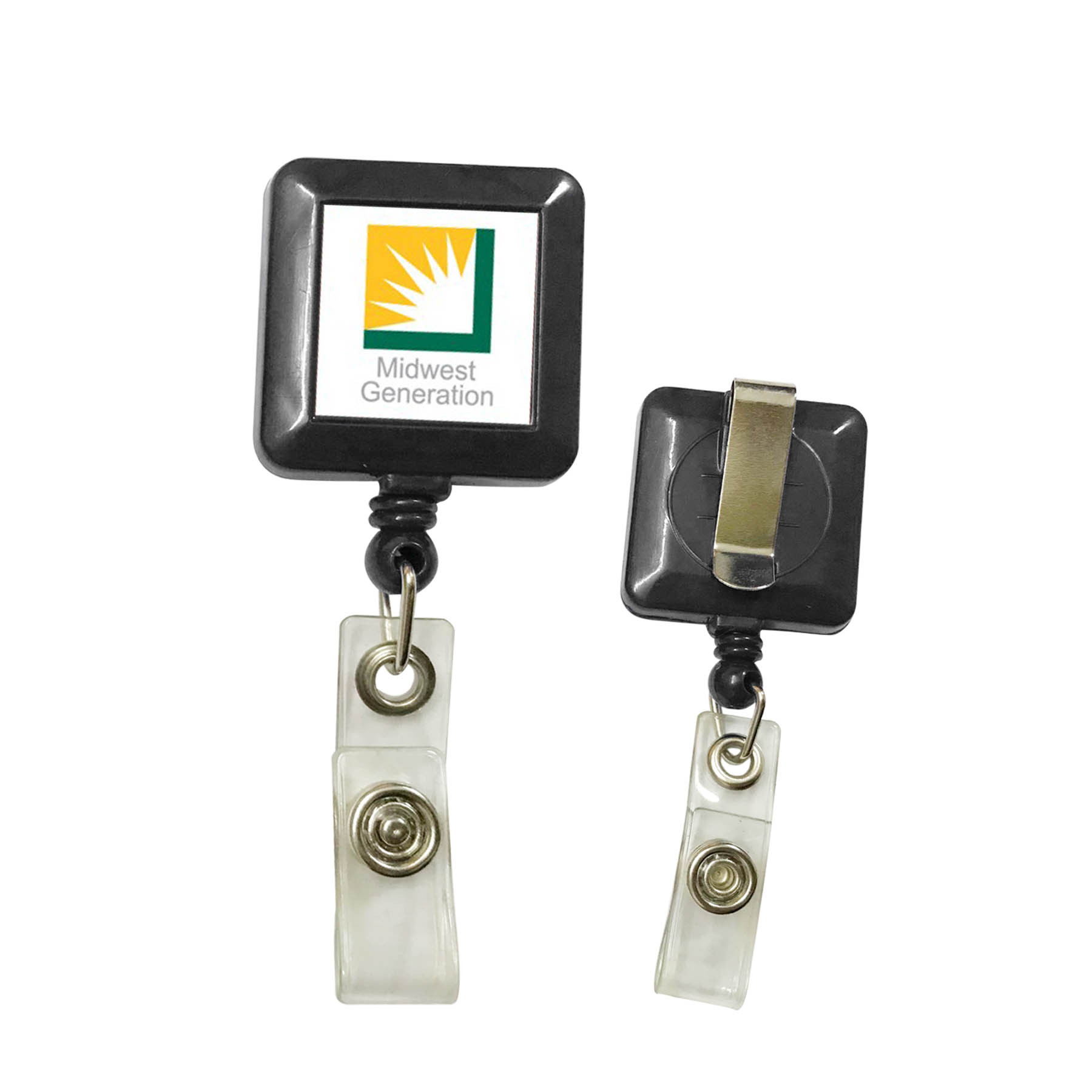 Square Shaped Retractable Badge Reels - Close out 3