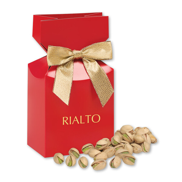California Pistachios in Red Premium Delights Gift Box