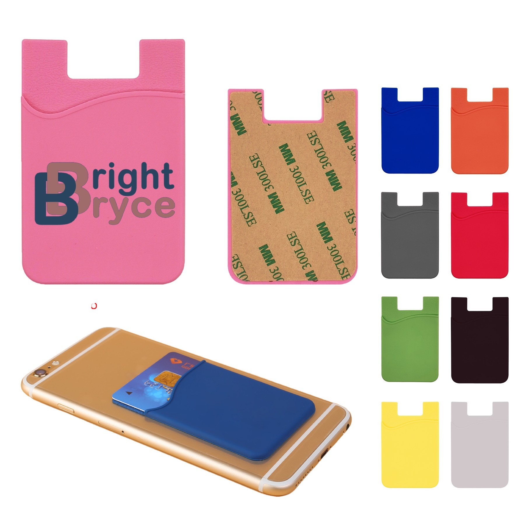 Silicone Phone Wallet Card Holder For Back Of Phone