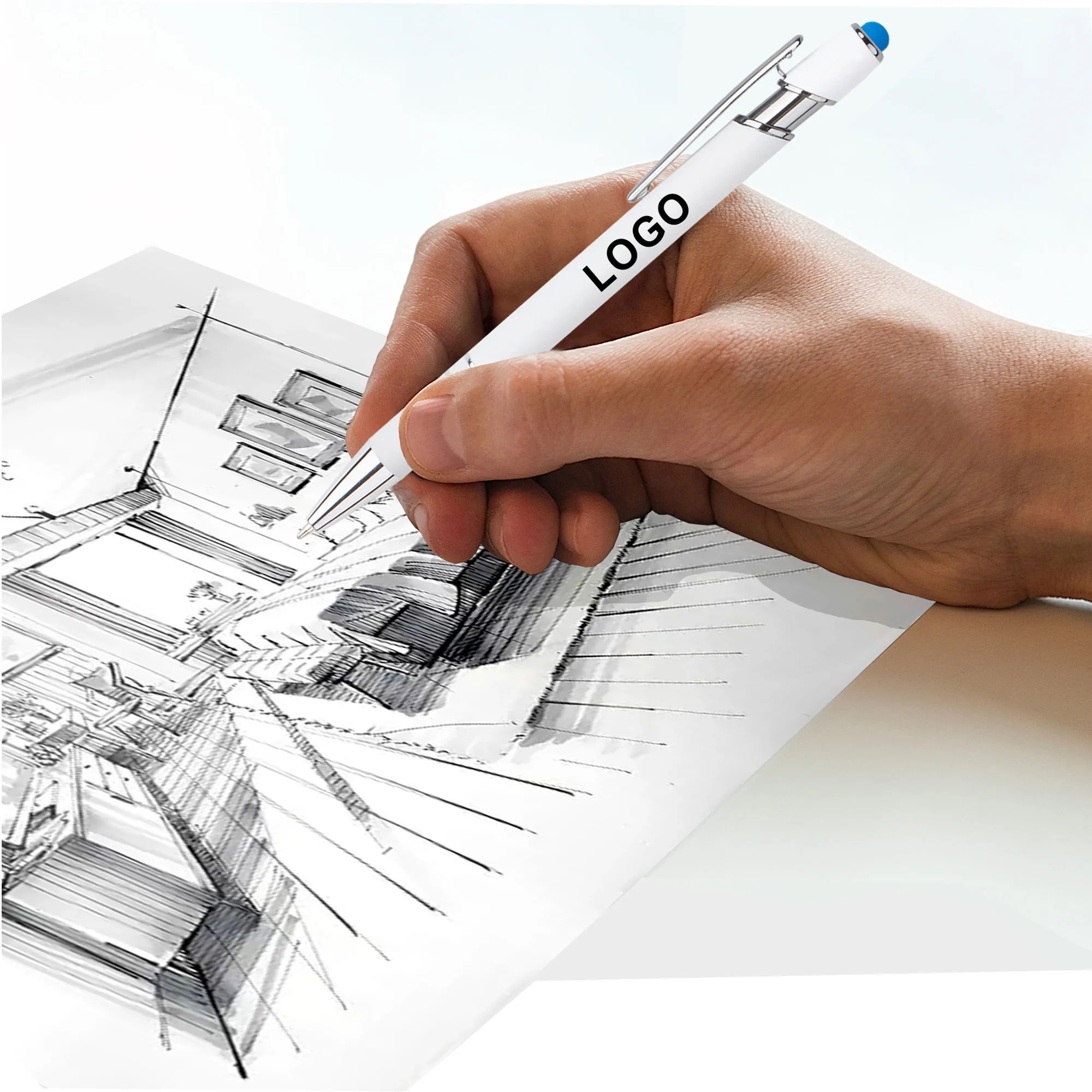 Press The Ballpoint Pen With Logo For Study,Sustainable 4