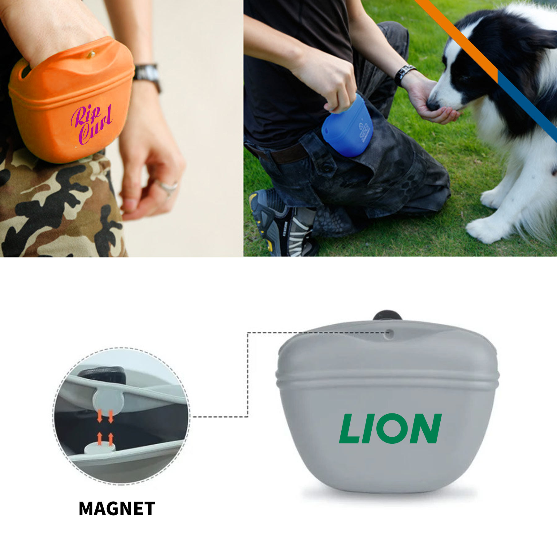 PawSnap Silicone Portable Pet Treat Pouch 6
