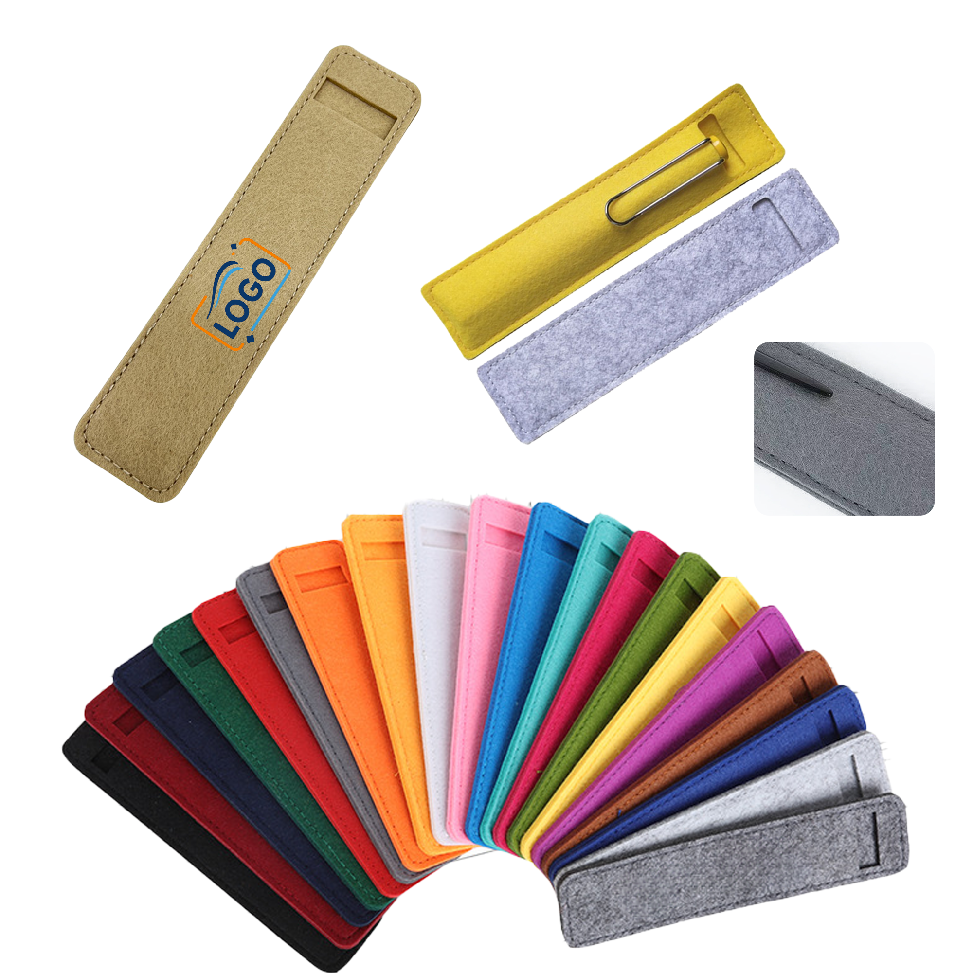 Custom Felt Pen Sleeve with Reinforced Stitching 3