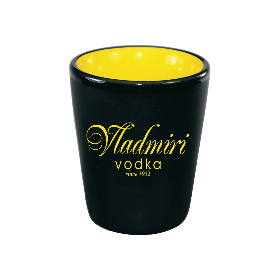 1 5 oz Yellow In / Matte Black Out Hilo Shot