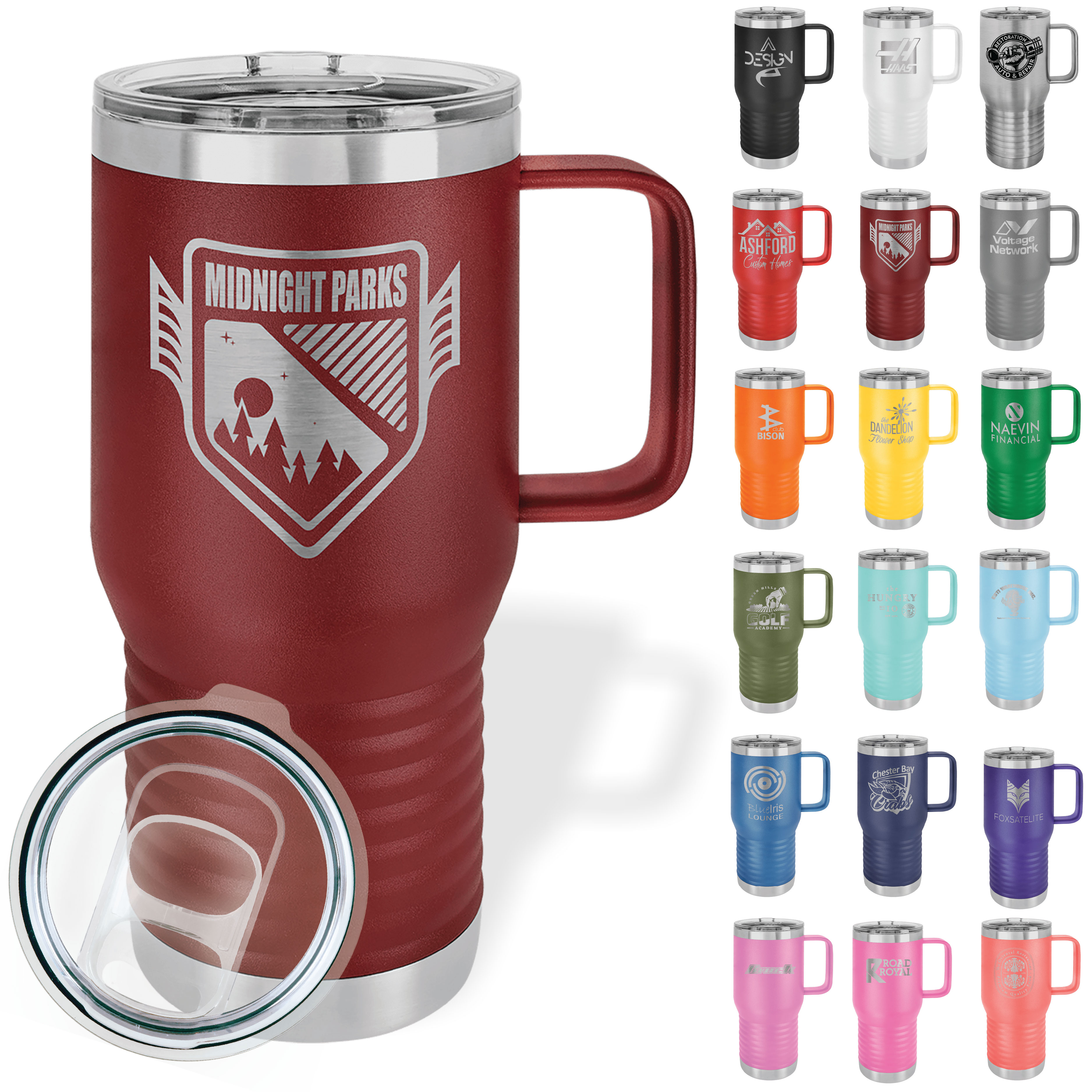 Polar Camel 20oz. Stainless Steel Travel Mug w/ Slider Lid