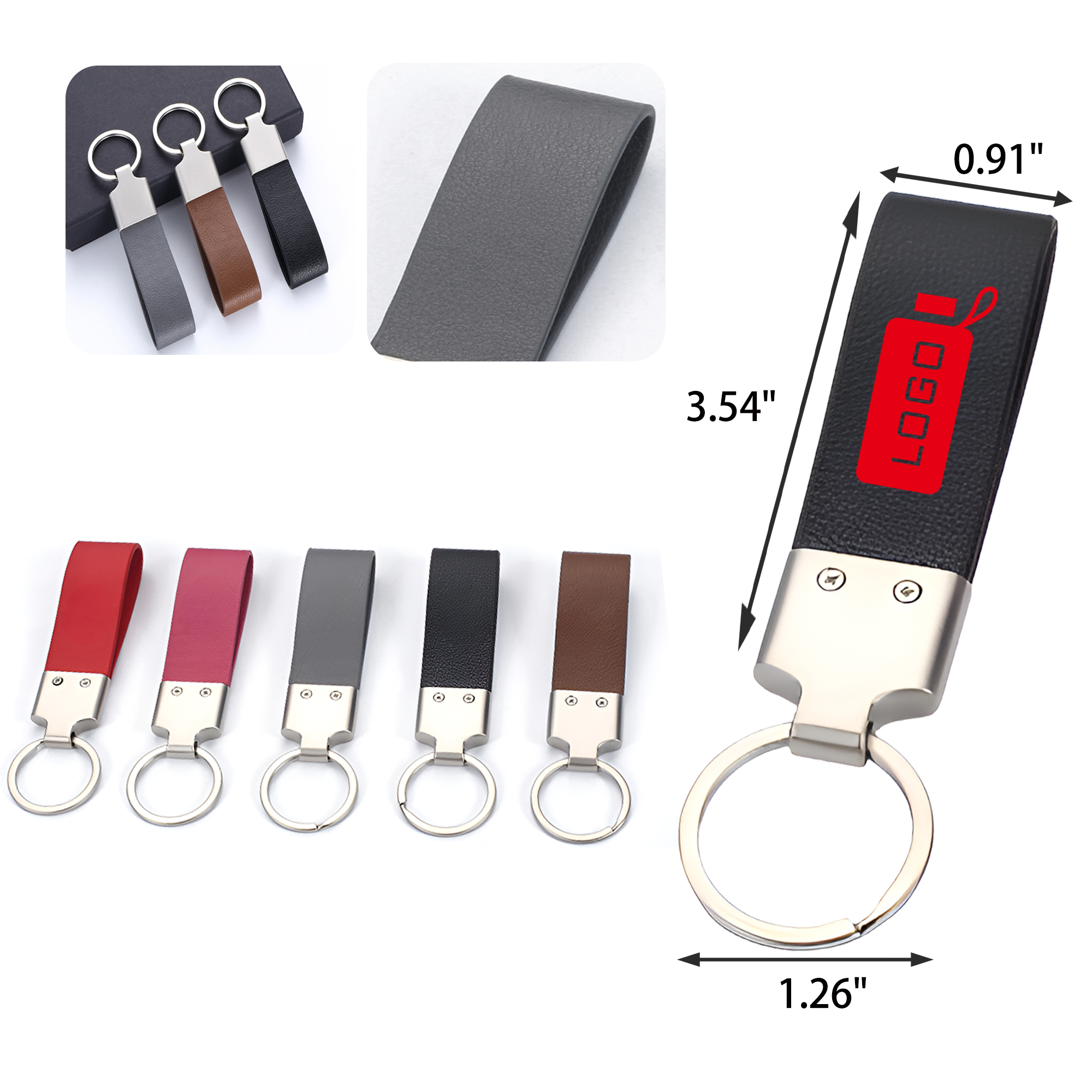 MOQ 50 PCS Stylish Leather Keychain 1
