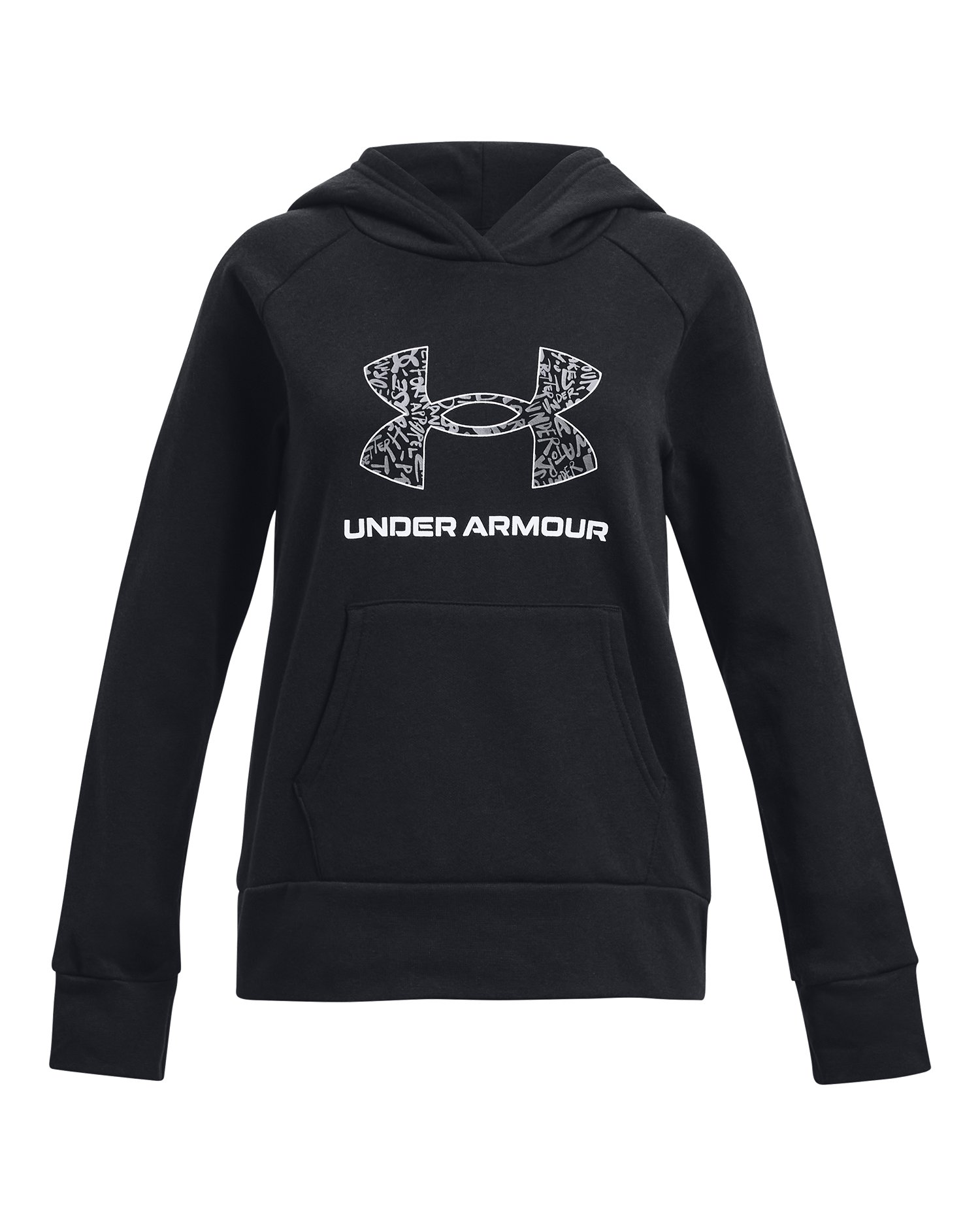 UA Rival Fleece Big Logo Print Fill Girls' Hoodie 9