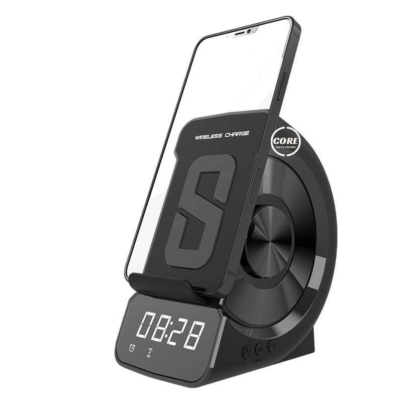 Fast Wireless Charging Alarm Clock With Bluetooth Speaker 4