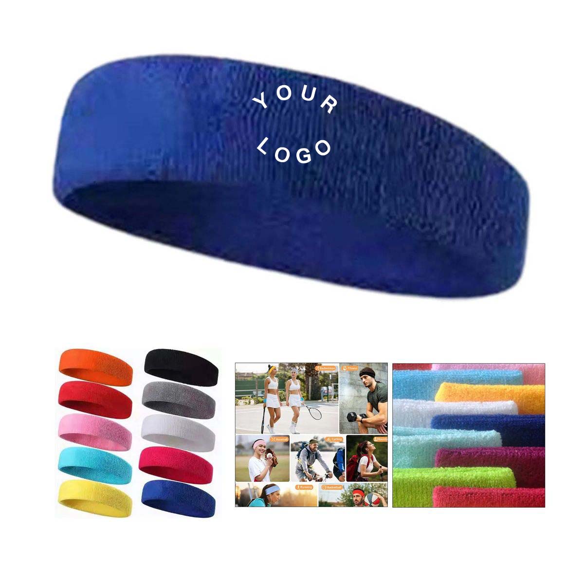 Elastic Cotton Headband for Fitness Training 3