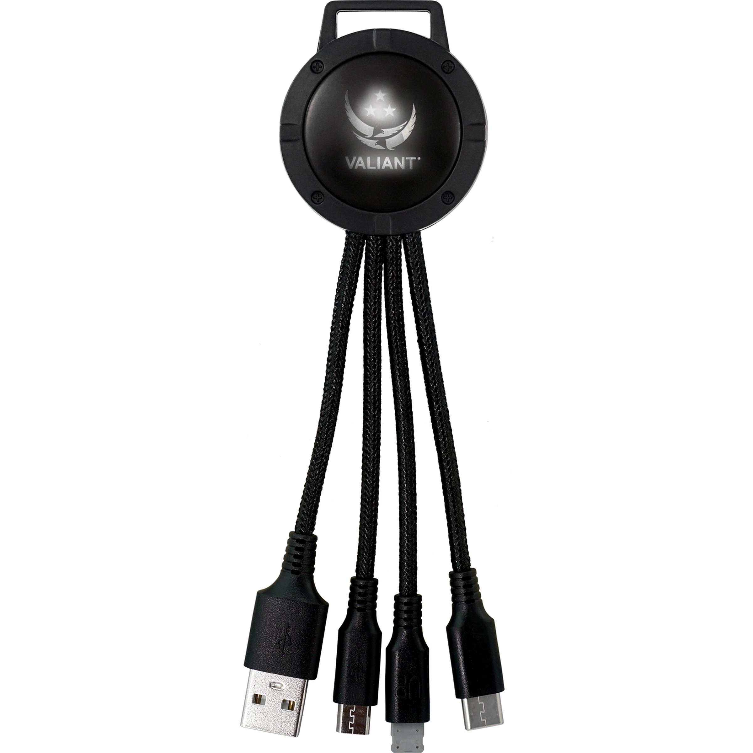LIGHT UP COLOR TWO TONE 3-IN-1 CHARGING CABLE 8