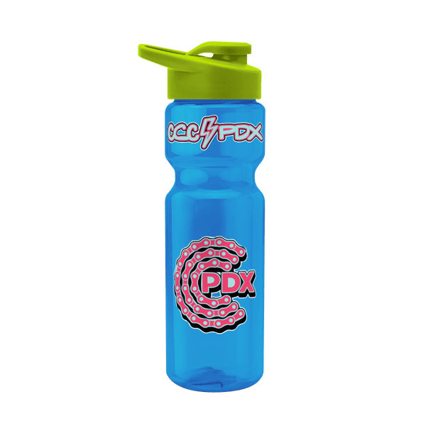Blazer 28oz Transparent Bike Bottle w/Drink-thru Lid 858
