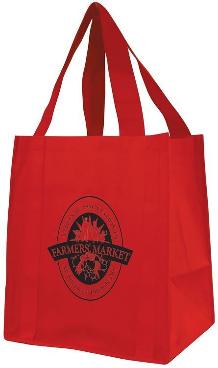 Jumbo Heavy Duty Non-Woven Grocery Tote - 13"x15"x10"