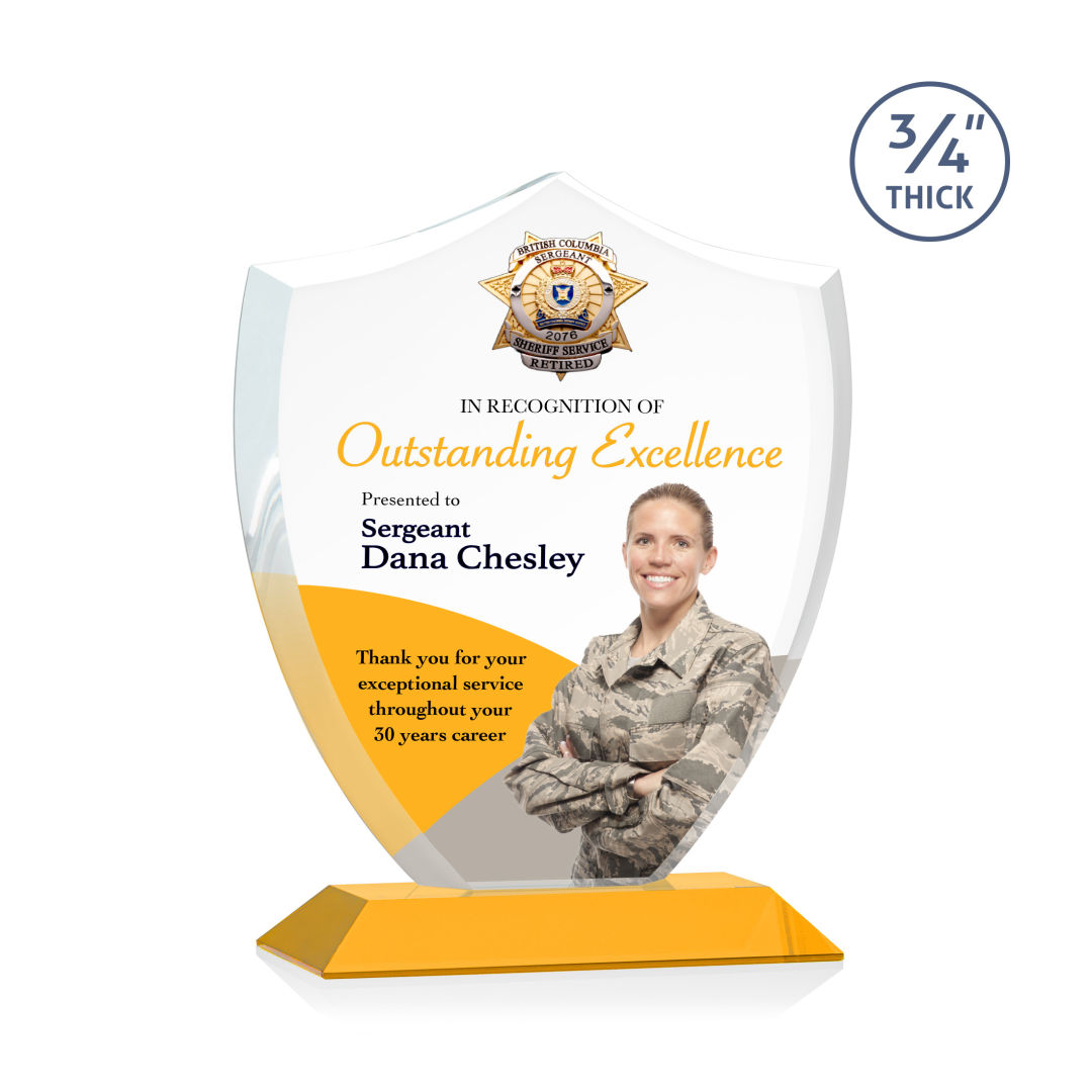 Scudo Shield VividPrint™ Award - Amber 7