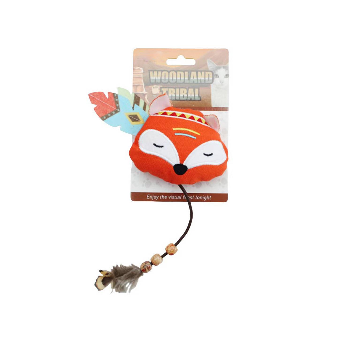 Chew Resistant Interactive Plush Cat Teaser Toy 11