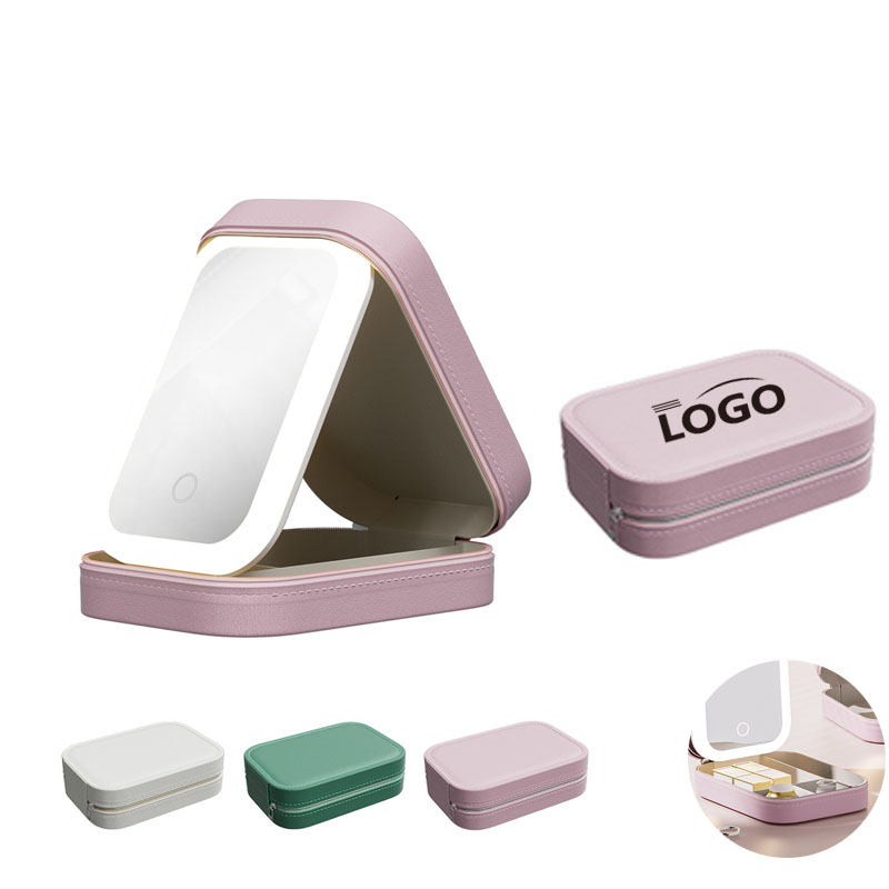 Portable LED Makeup Case with Rechargeable Mirror 4