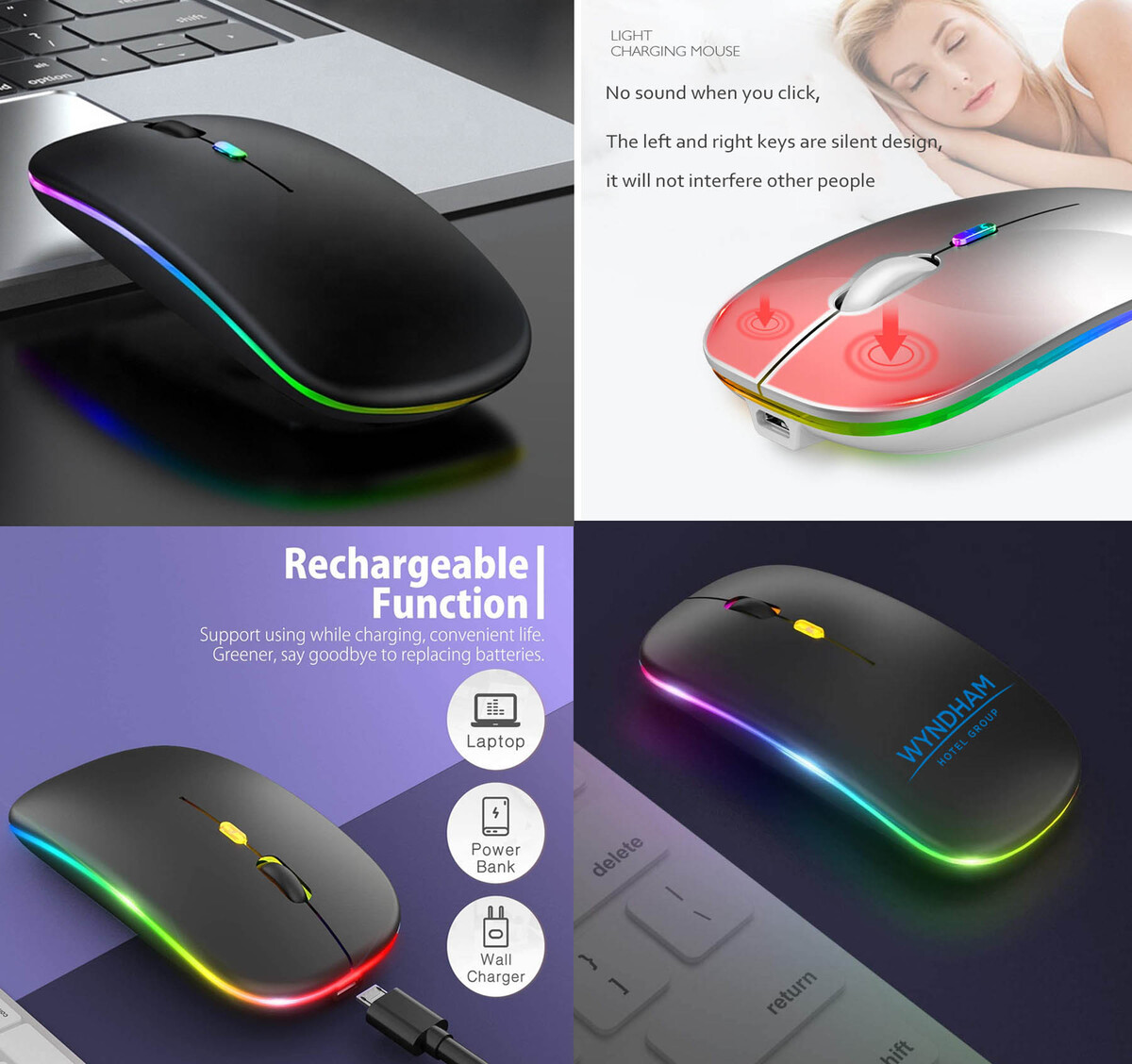 iBank ® Wireless Mouse, LED Dual Mode (Bluetooth 5.1 and 2.4G Wireless) 1