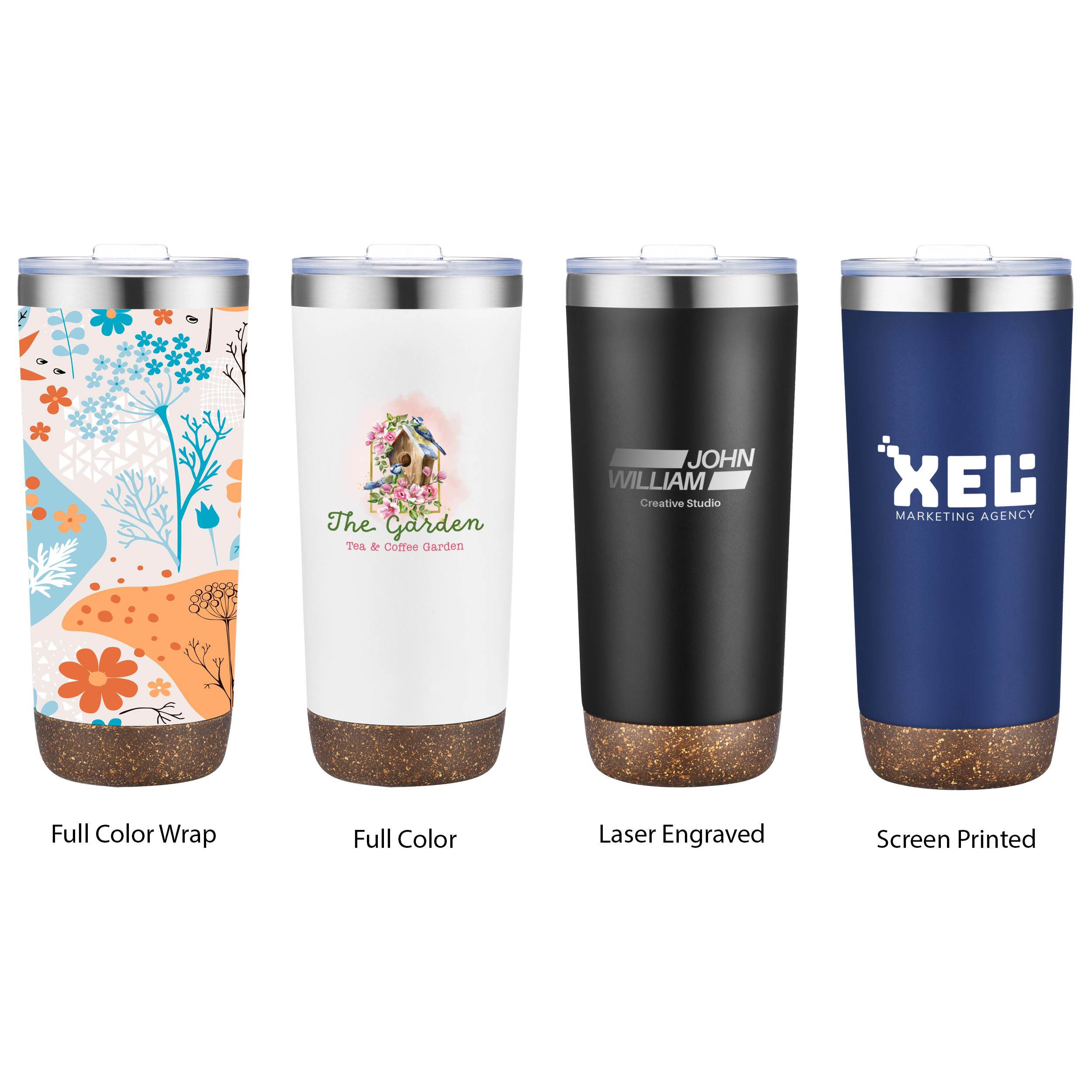 22 oz. Stainless Steel Tumbler with Cork-Accented Base 3